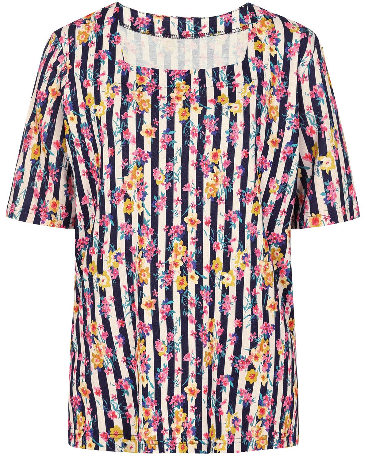 Cheryl Floral Square Neck Short Sleeve Top - Image 2 - Country Collection