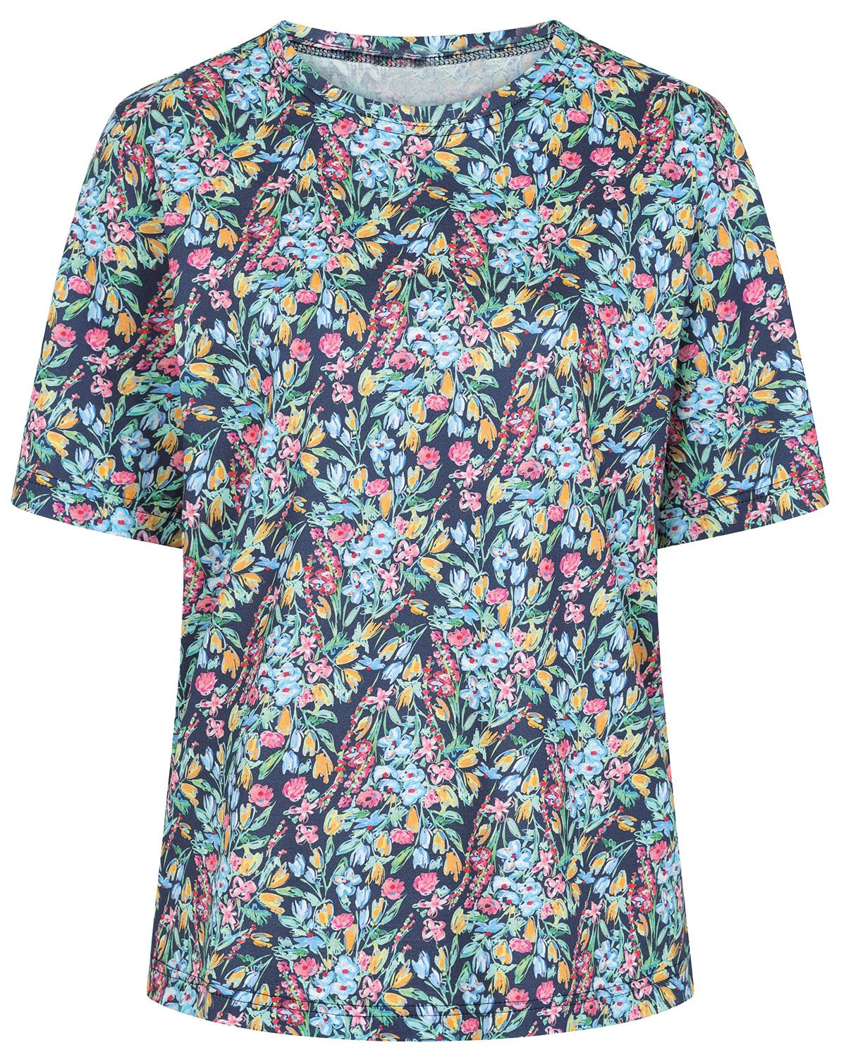 Katie Floral Short Sleeve Cotton Top - Image 2 - Country Collection