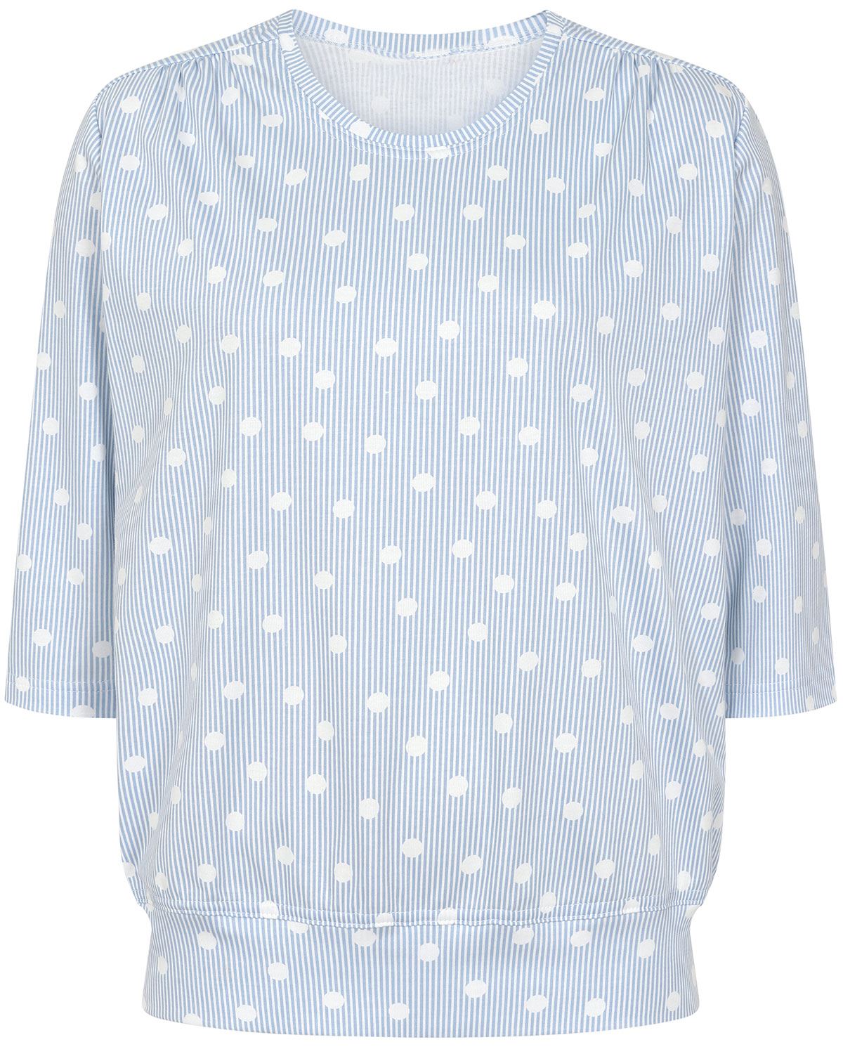 Nyla Patterned Cotton 3/4 Sleeve Blouson Top - Image 2 - Country Collection