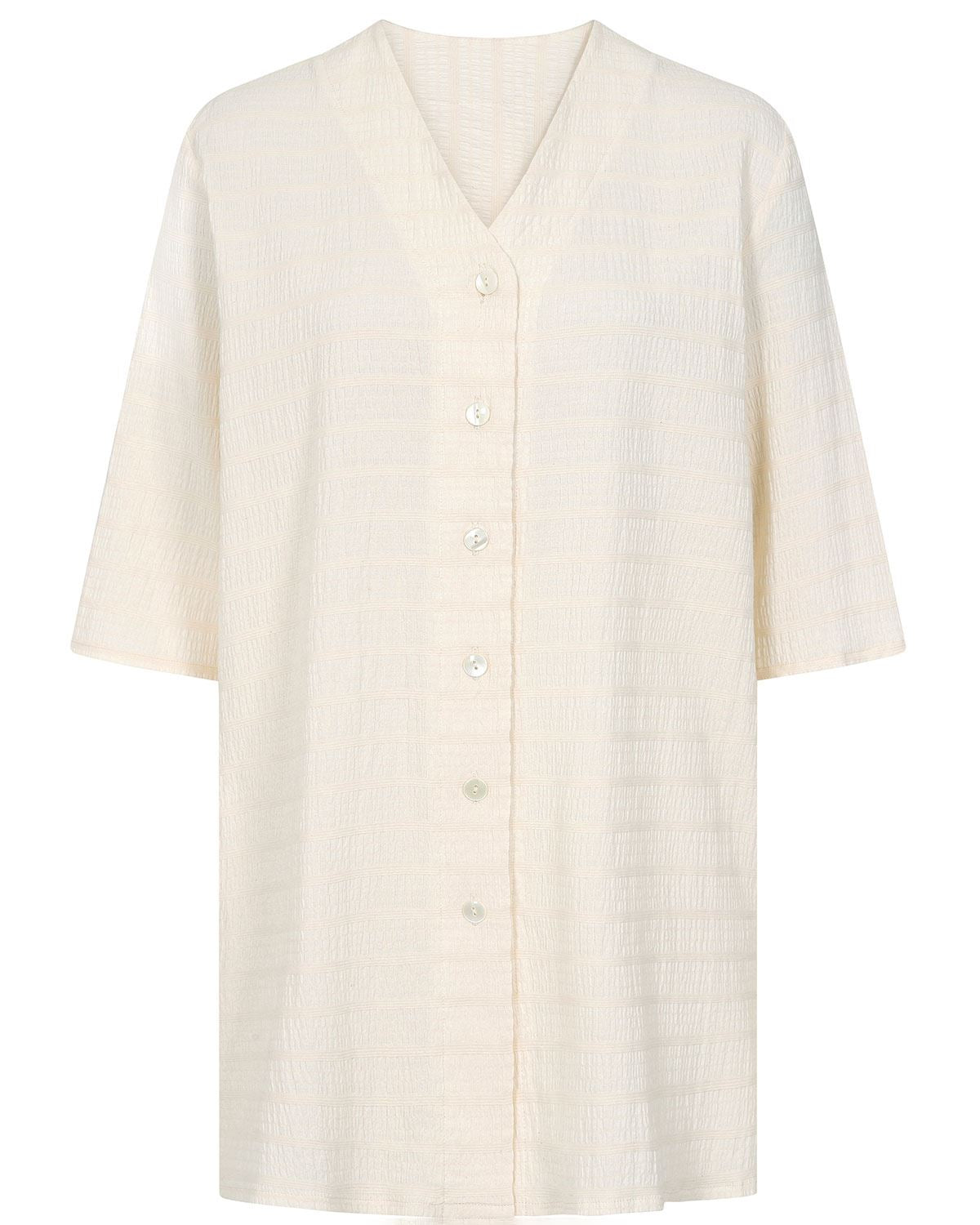 Virginia Cream 3/4 Sleeve Cotton Mix Blouse - Image 2 - Country Collection
