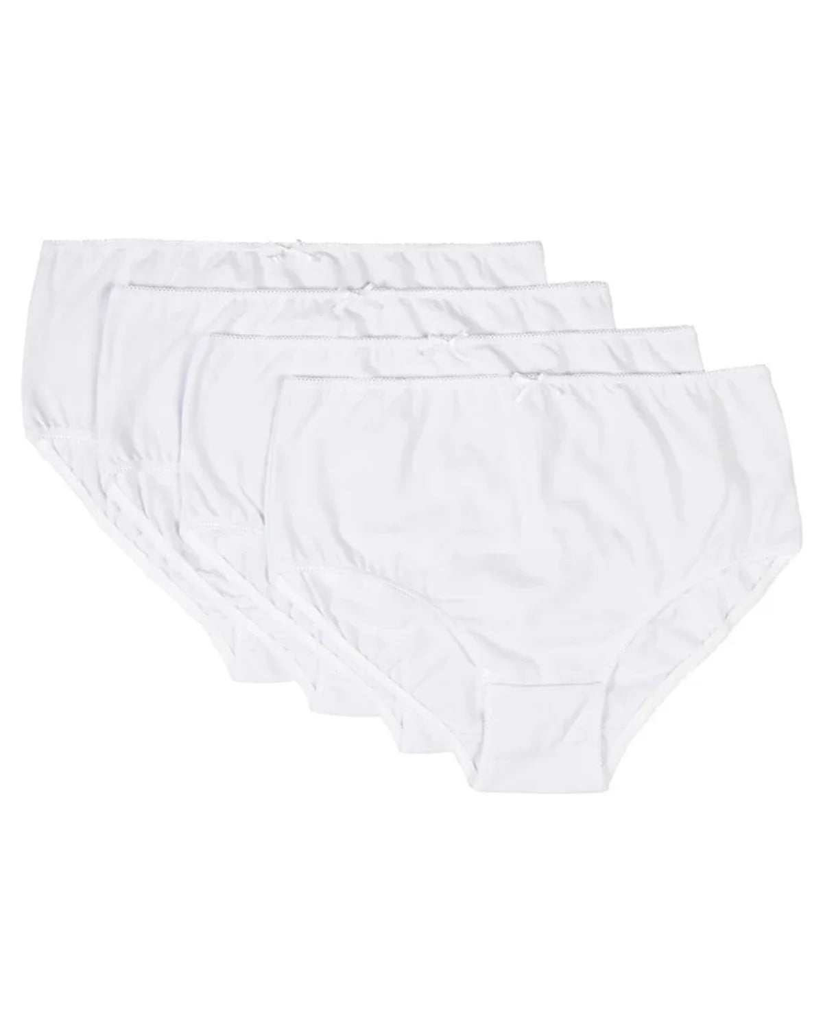 Slenderella Cotton Comfort Midi Brief - White