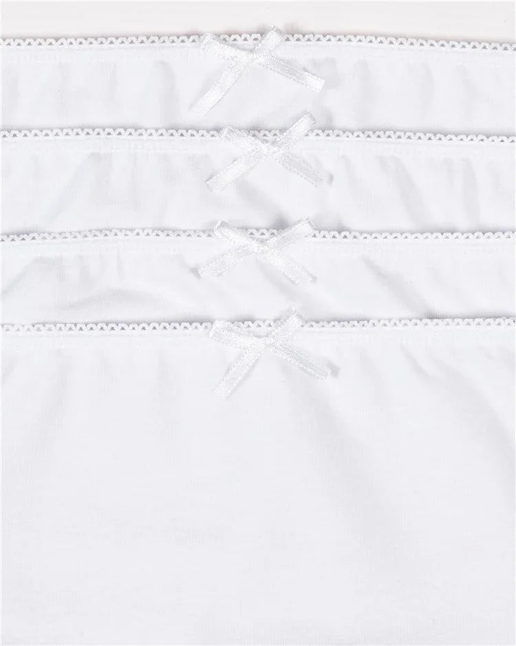 Slenderella Cotton Comfort Midi Brief - White