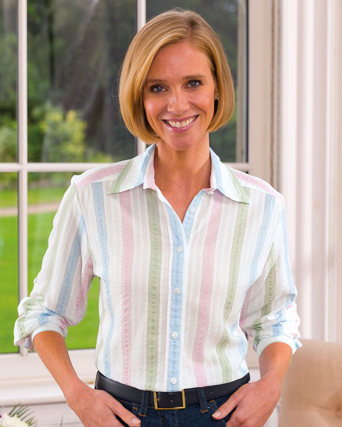 Christine Striped Long Sleeve Lyocell Blouse - Image 2 - Country Collection