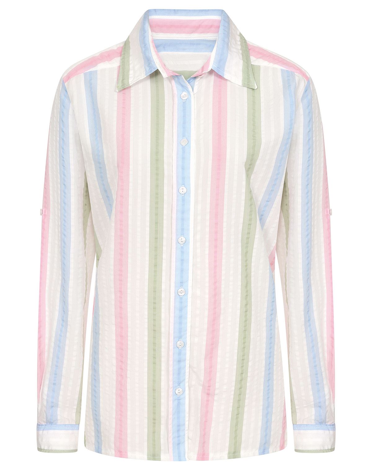 Christine Striped Long Sleeve Lyocell Blouse - Image 3 - Country Collection