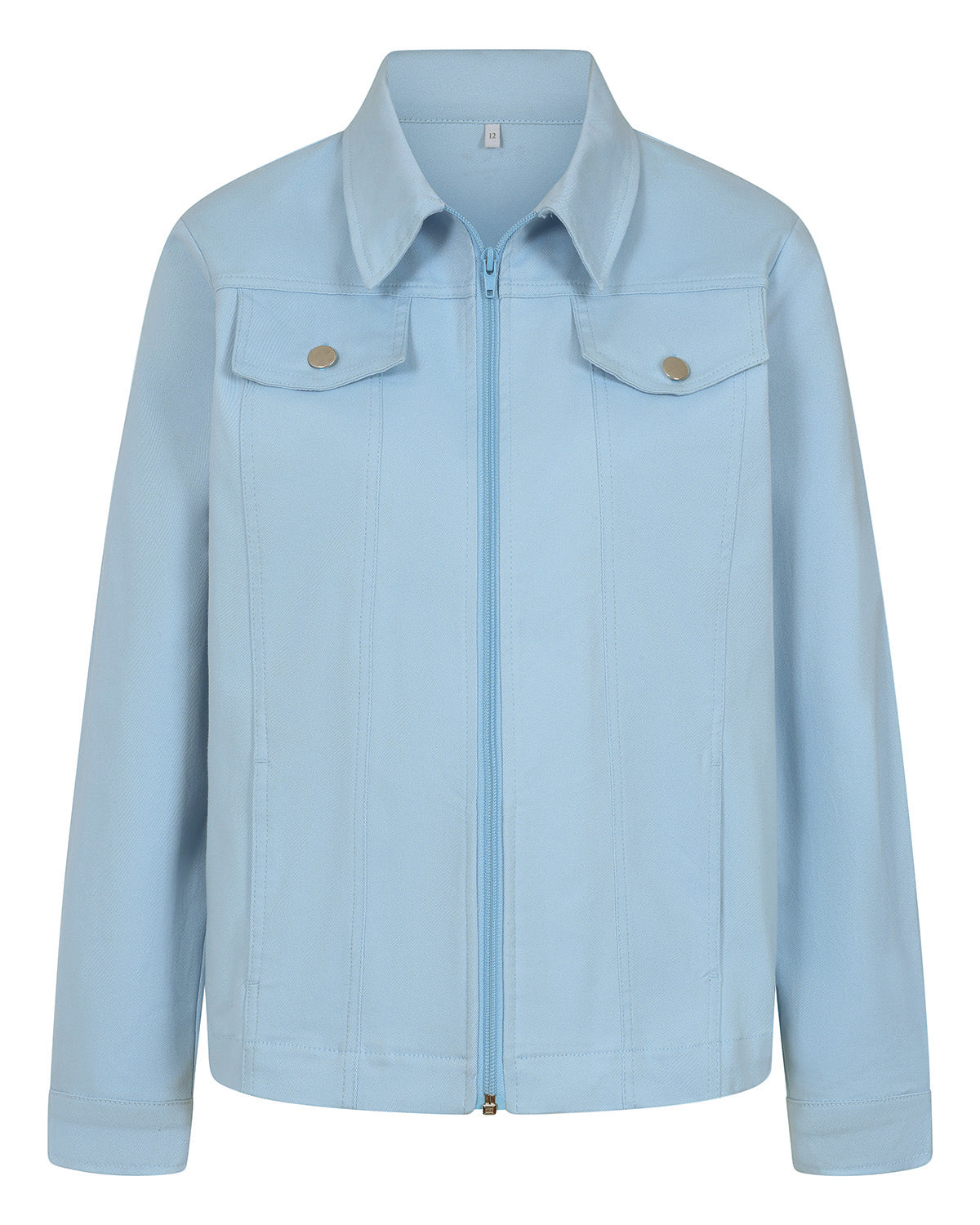Ladies’ Pure Cotton Twill Zip Jacket – Blue