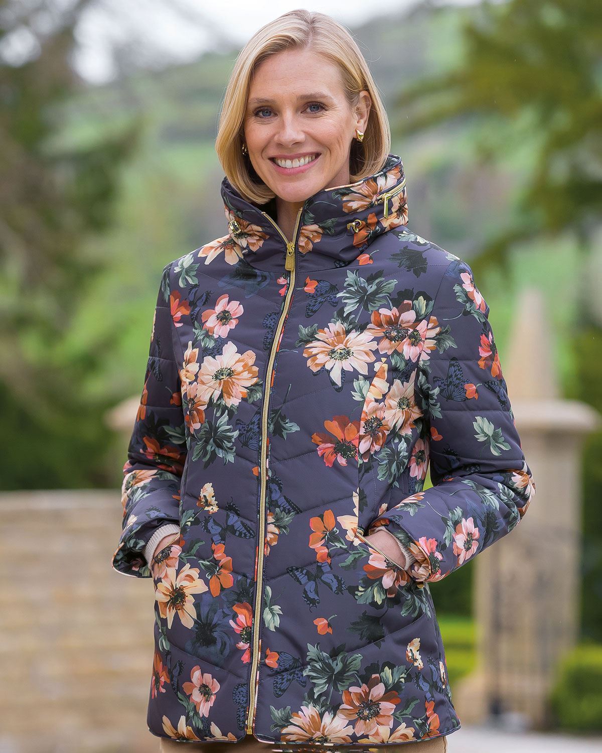 Ladies Juliette Padded Zip Front Jacket - Country Collection