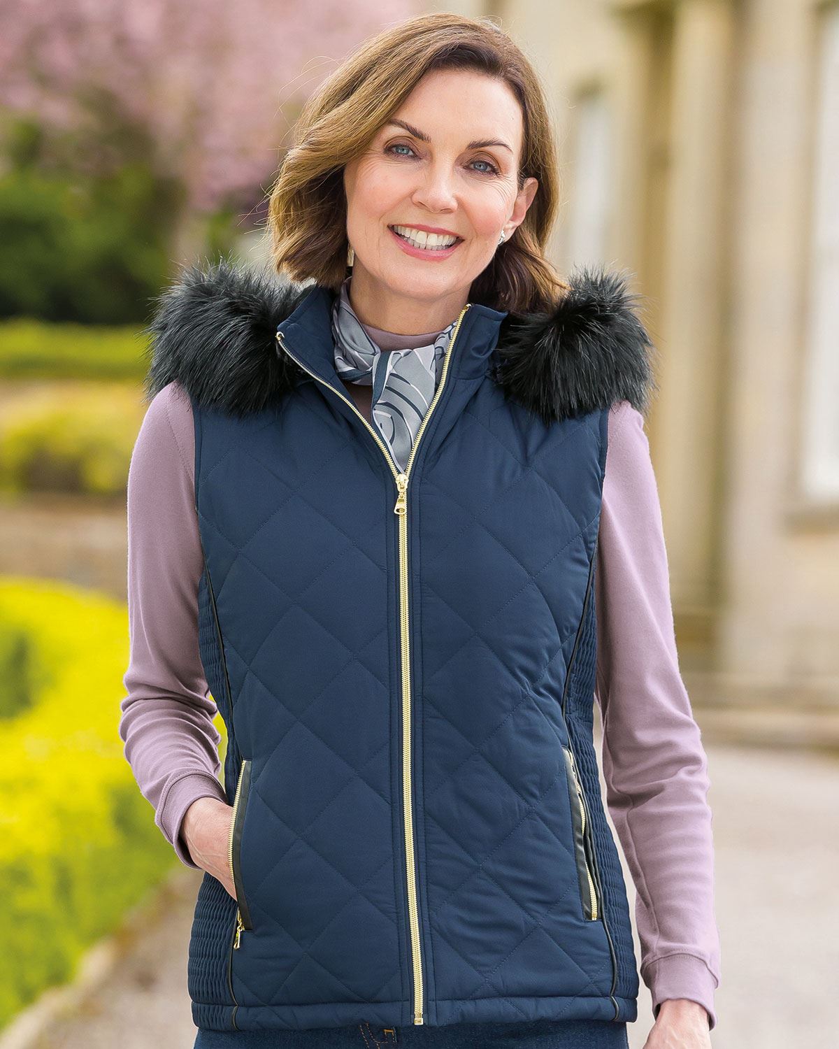 Evie Navy Gilet - Country Collection