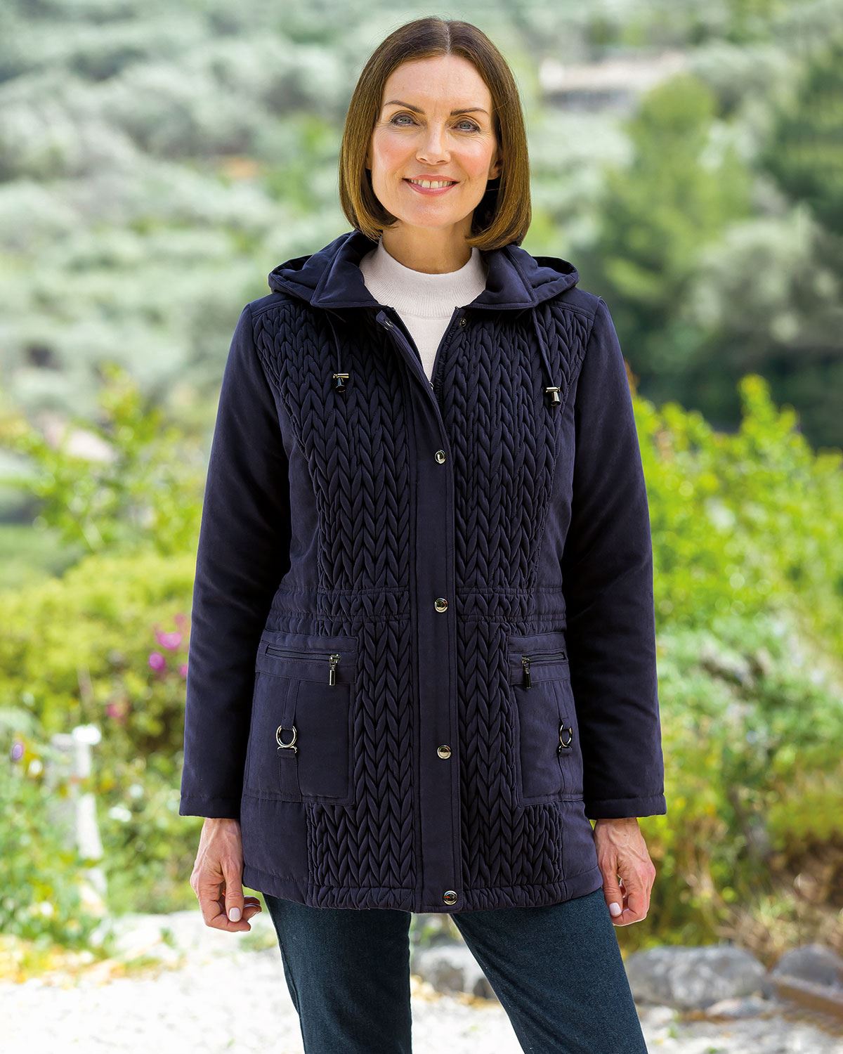 Marcia Soft Touch Padded Jacket - Navy - Country Collection