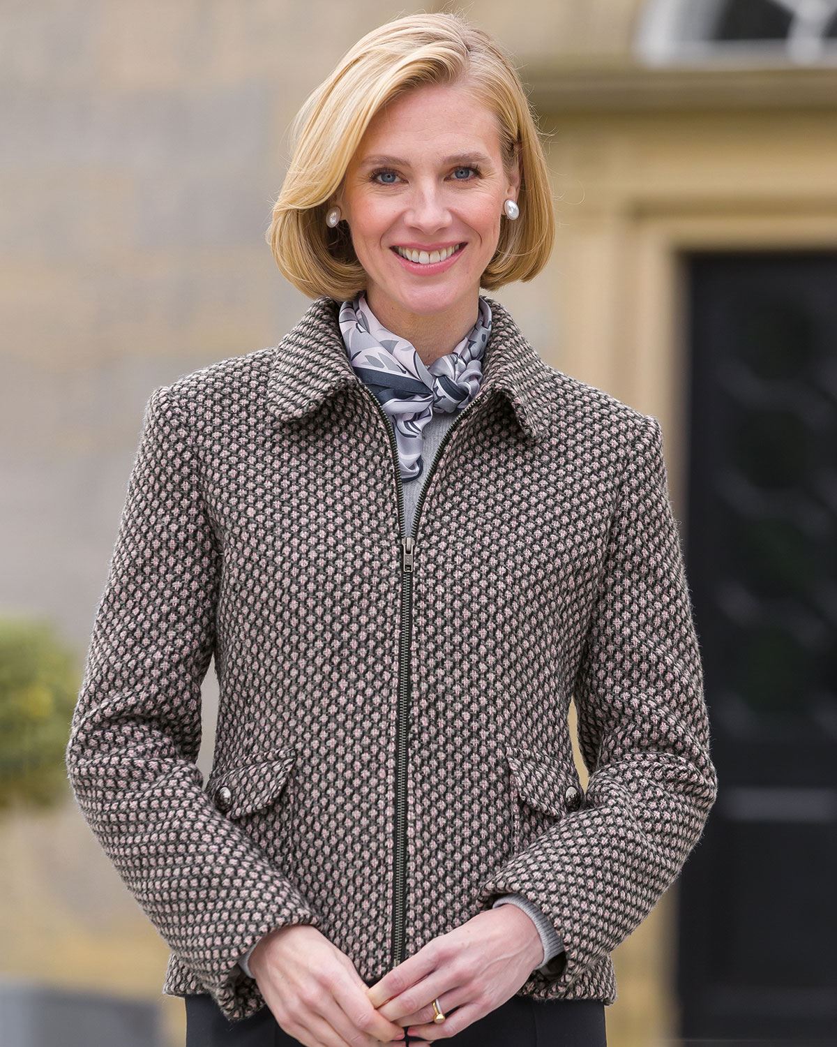 Maidstone Checked Tweed Zipped Jacket - Country Collection