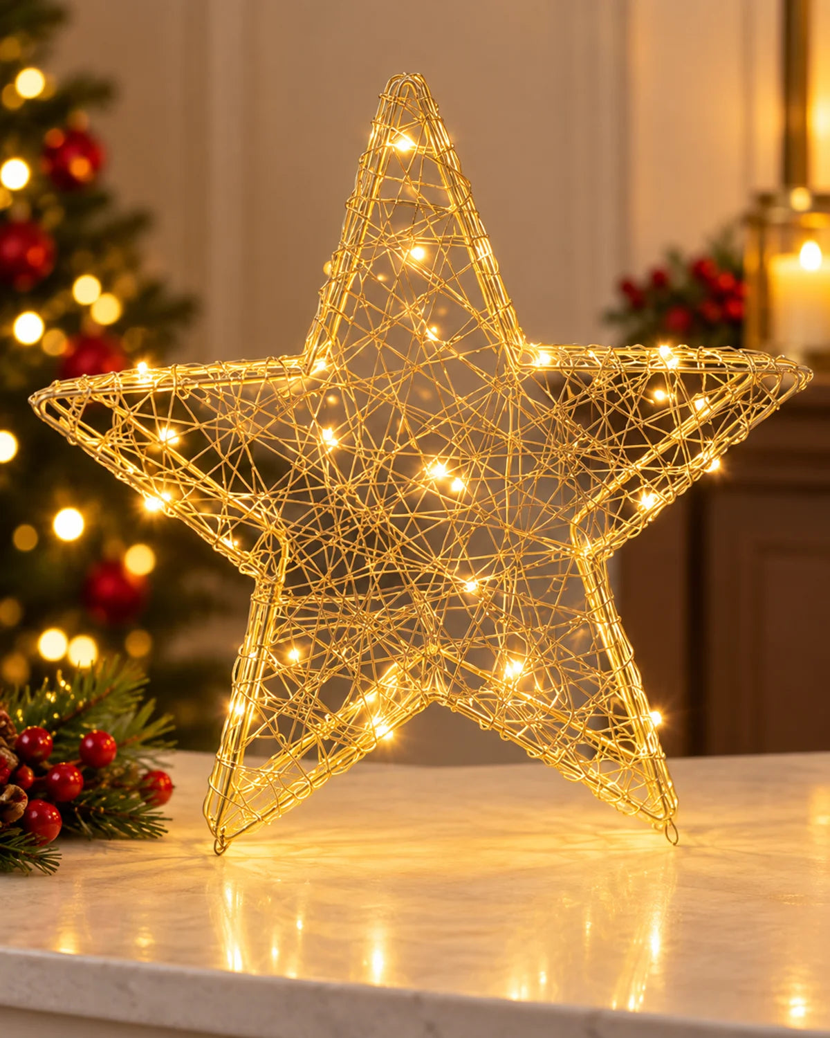 LED Star Light with 30 Warm White Lights
