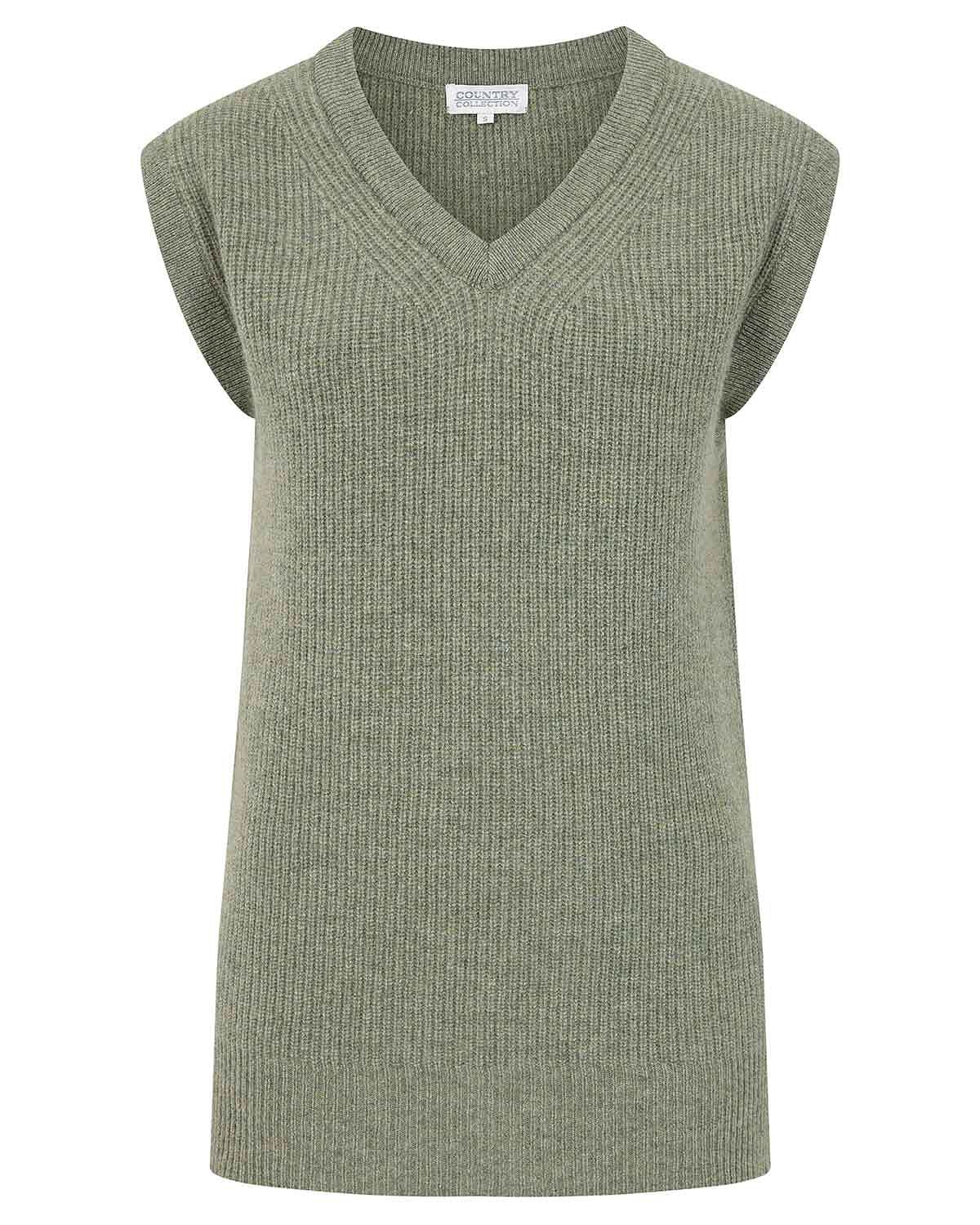 Ingrid V Neck Lambswool Tunic Slipover - Image 3 - Country Collection