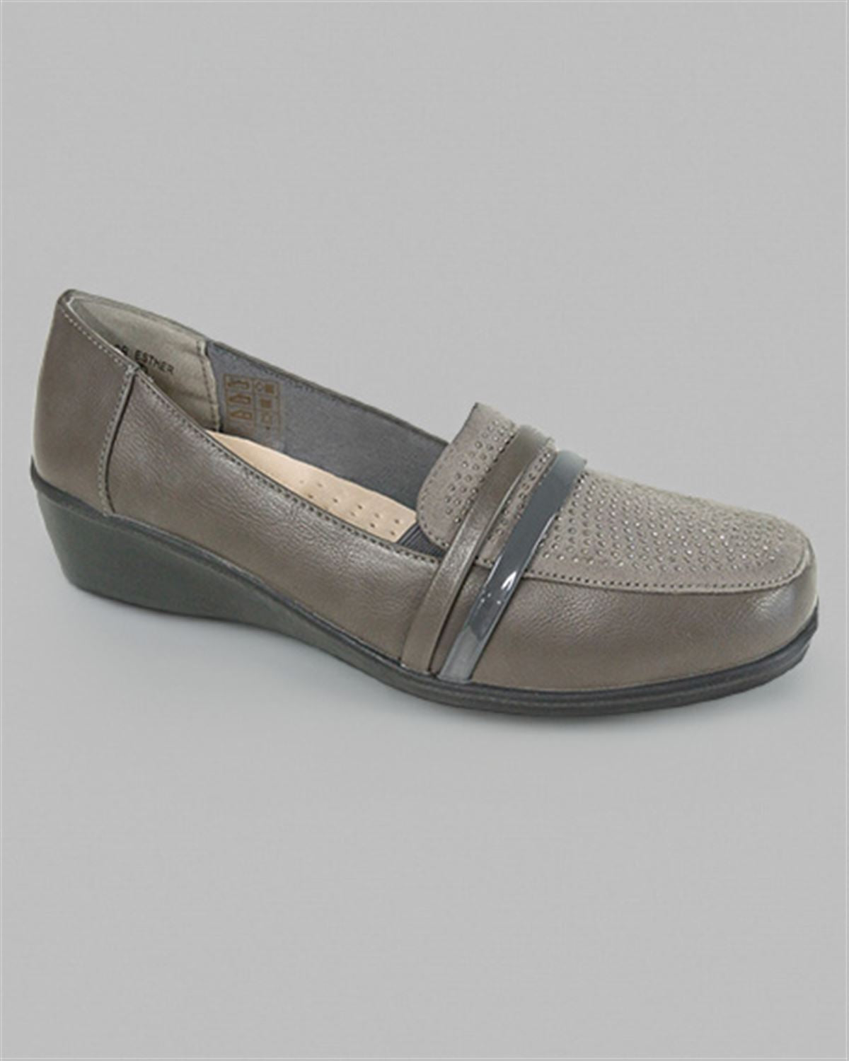Lunar Jacqui Ladies Shoe - Grey - Country Collection
