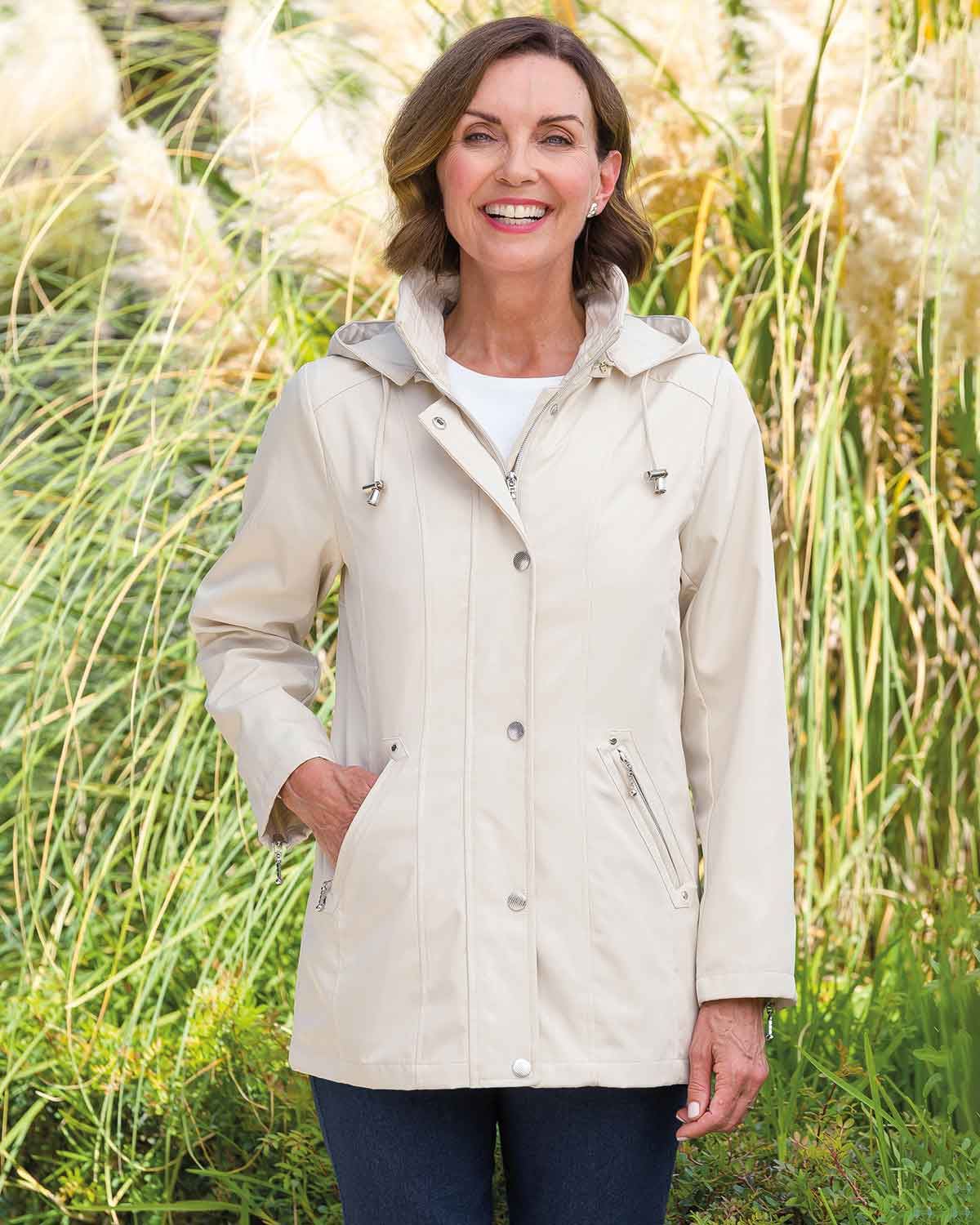 Sheila Waterproof Jacket - Stone - Country Collection