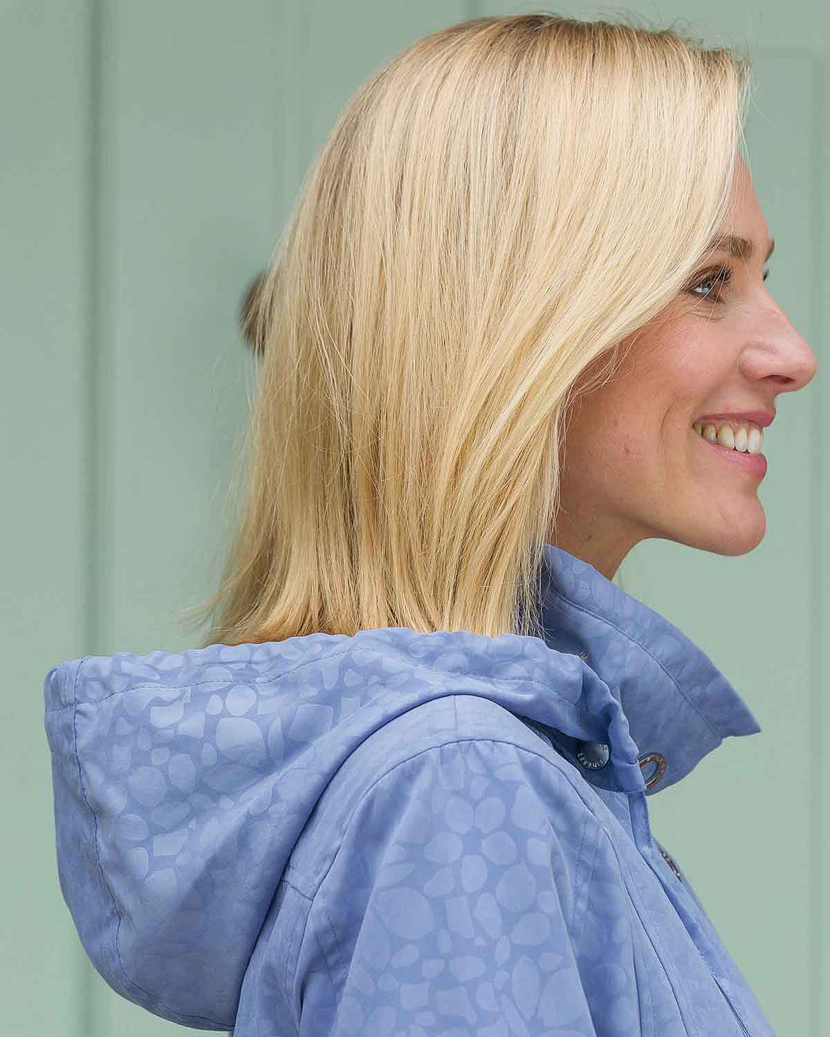Kennedy Patterned Blue Showerproof Jacket - Image 2 - Country Collection