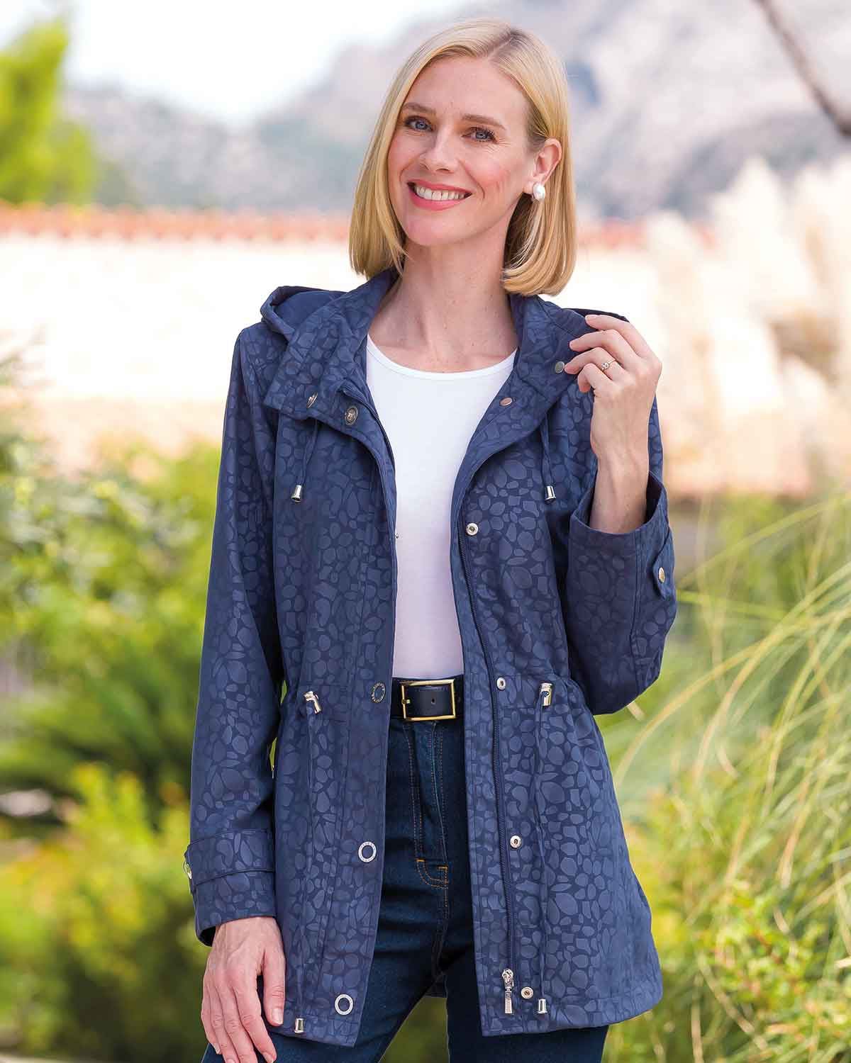 Kennedy Patterned Showerproof Jacket - Image 2 - Country Collection