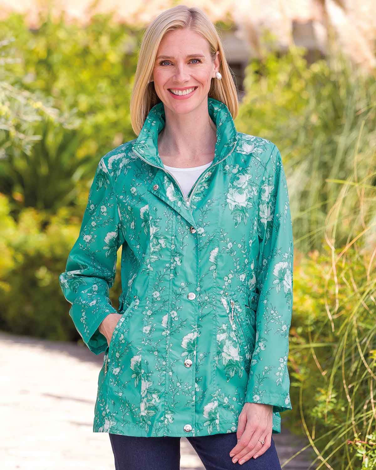 Gertrude Showerproof Floral Print Jacket - Country Collection