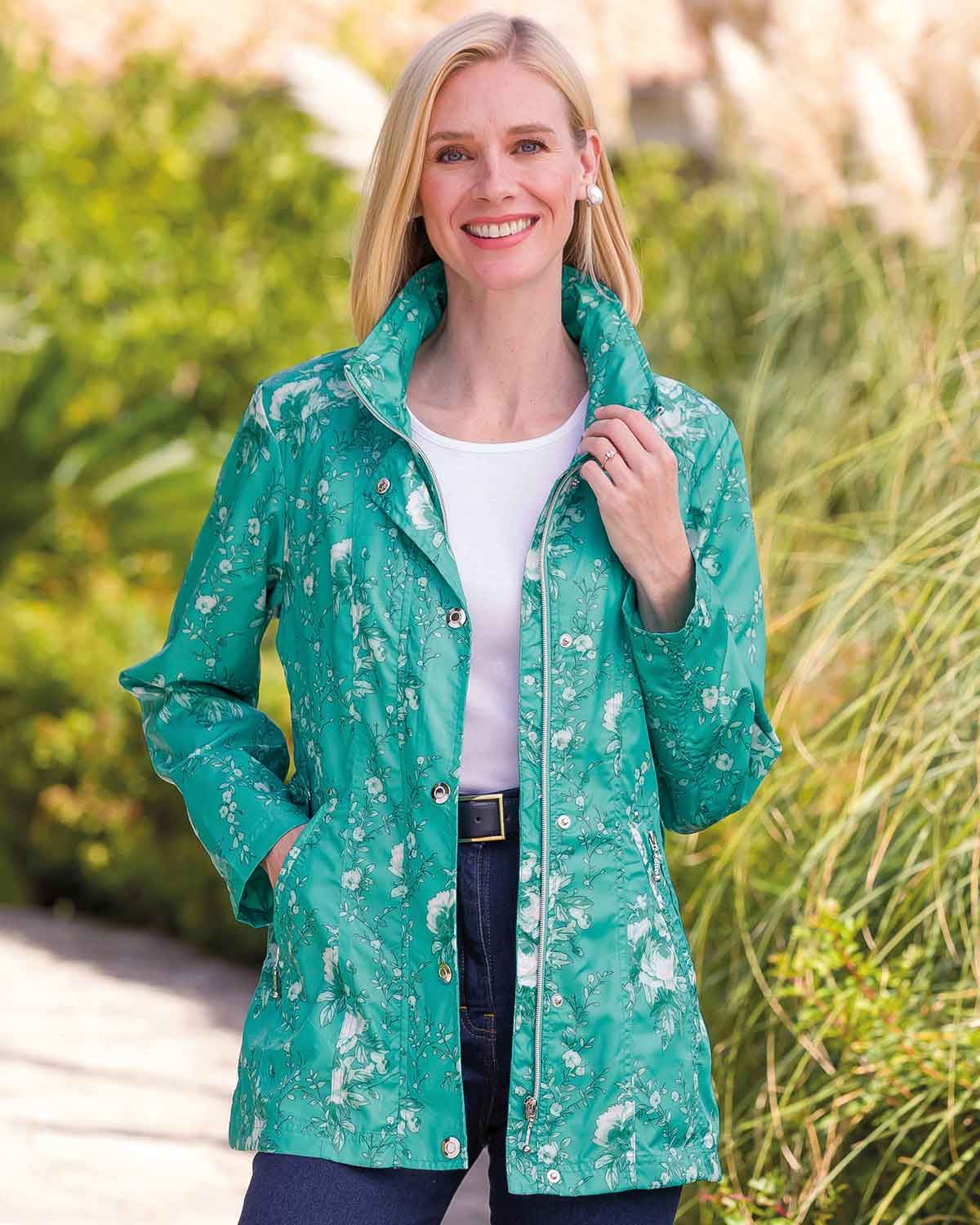 Gertrude Showerproof Floral Print Jacket - Image 2 - Country Collection