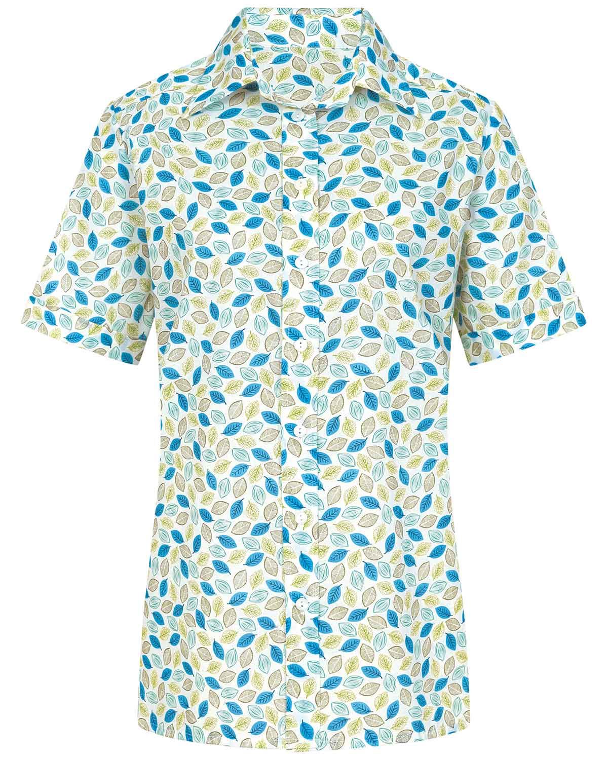 Anne Patterned Pure Cotton Short Sleeve Blouse - Image 3 - Country Collection