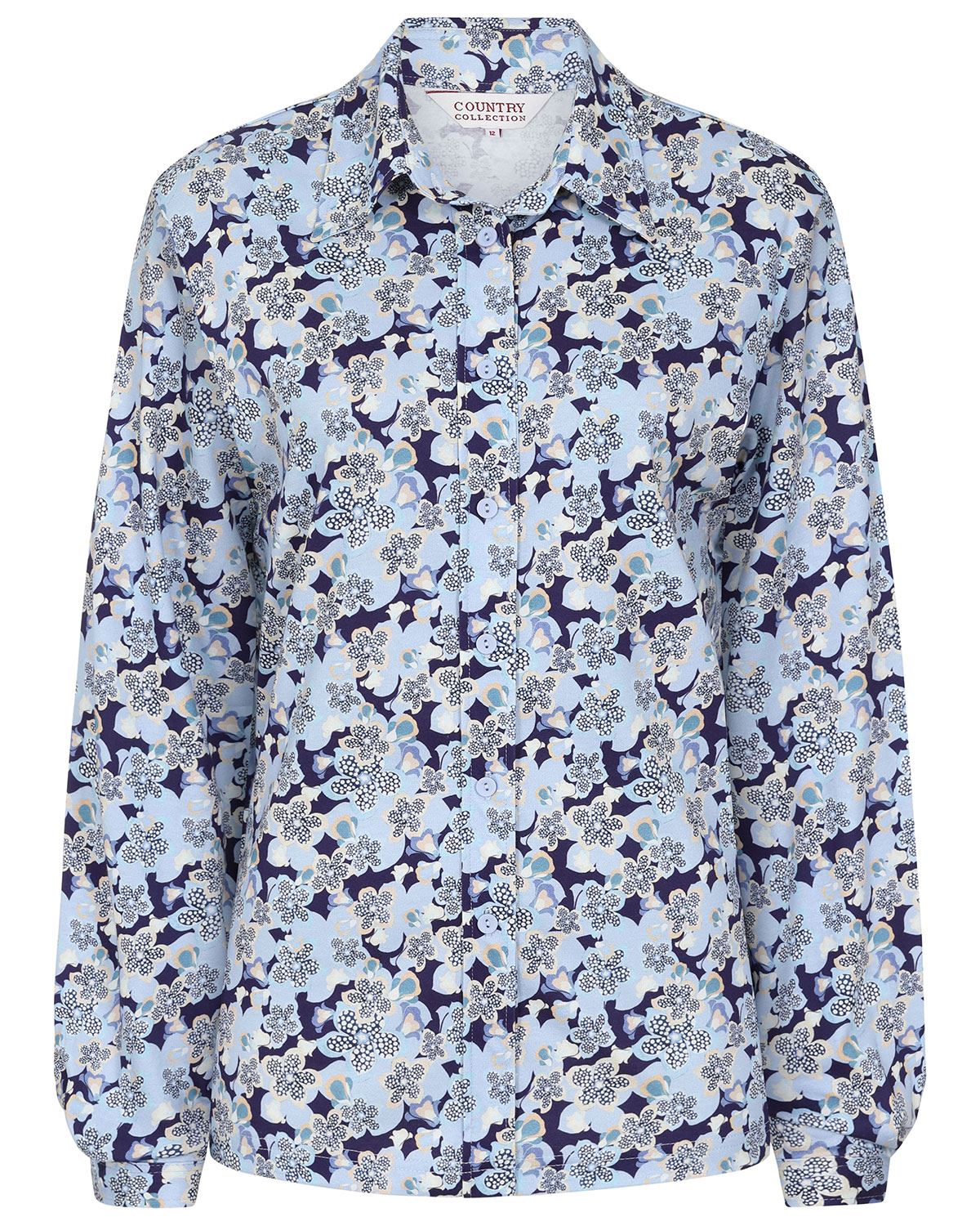 Felicity Pure silky Cotton Long Sleeve Blouse - Image 2 - Country Collection