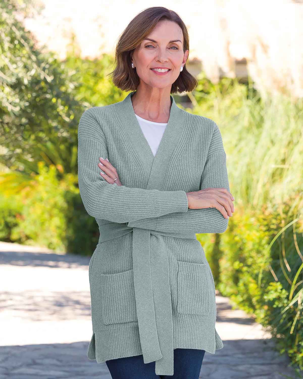 Talulla Lambswool mix Wrap Style Cardigan - Country Collection