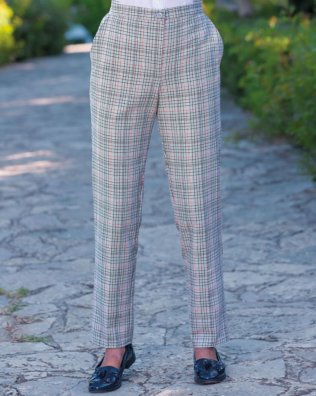 Torquay Wool Blend Checked Trousers - Country Collection