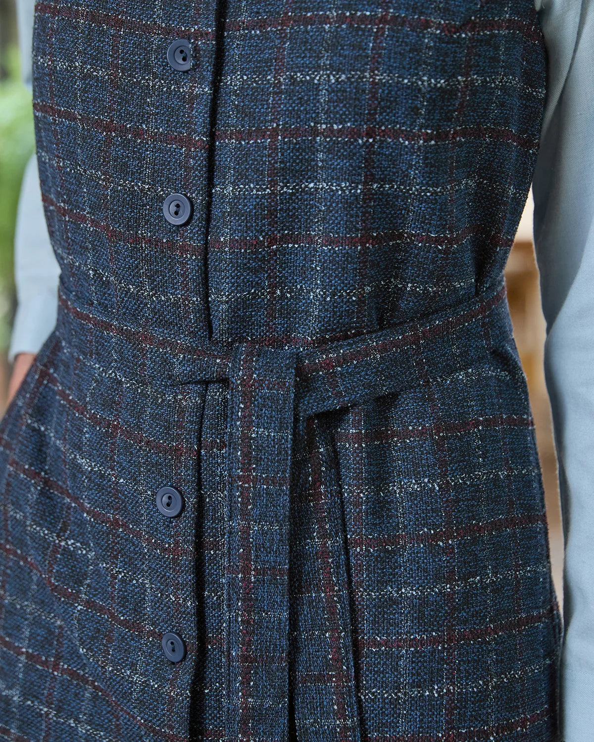 Hadley Checked Easycare Pinafore Dress