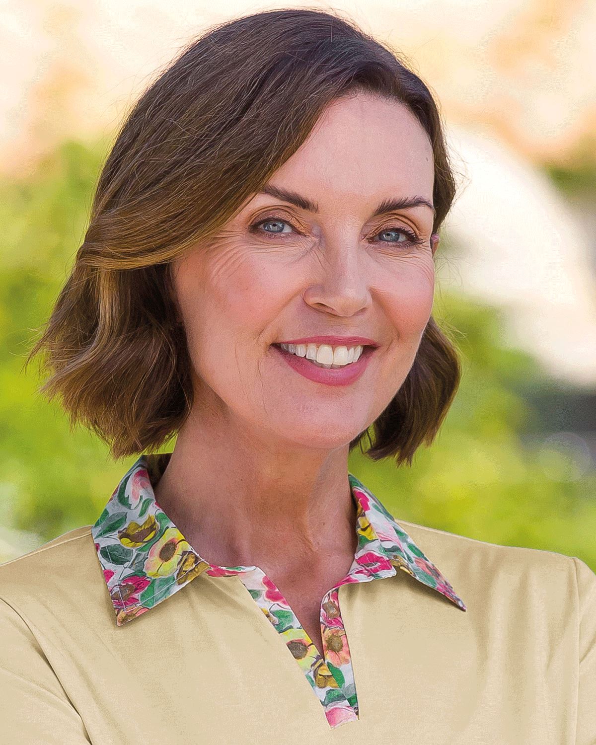 Heidi Cotton Trimmed Short Sleeve Polo Top - Image 2 - Country Collection