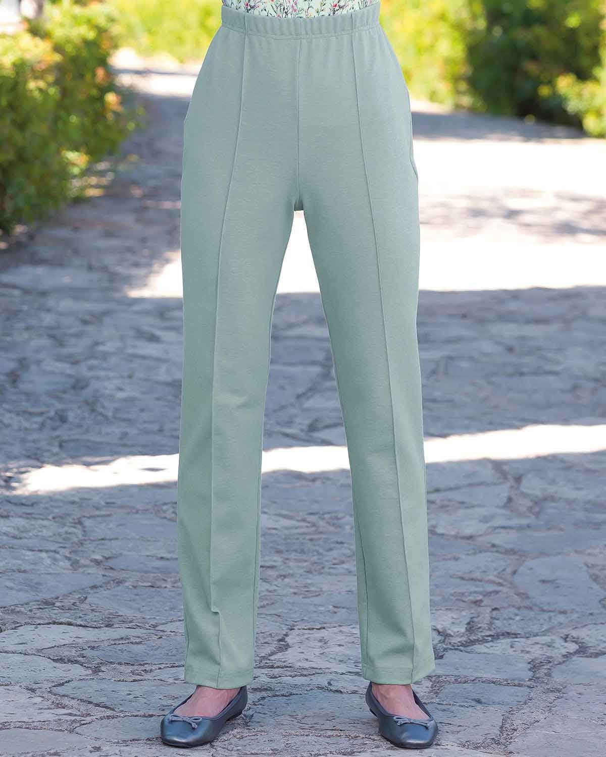 June Cotton Mix Pull On Trousers - Country Collection