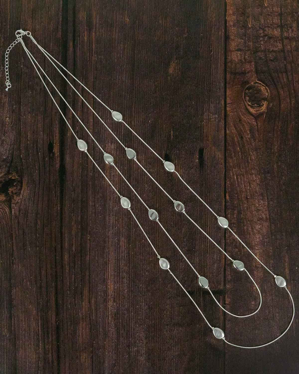 Ayla Silver Beaded Ladies Necklace - Country Collection