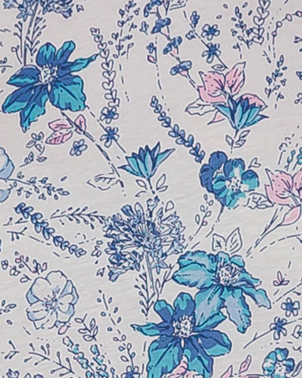 Slenderella Hayley Floral Short Sleeve Cotton Pyjamas - Image 2 - Country Collection