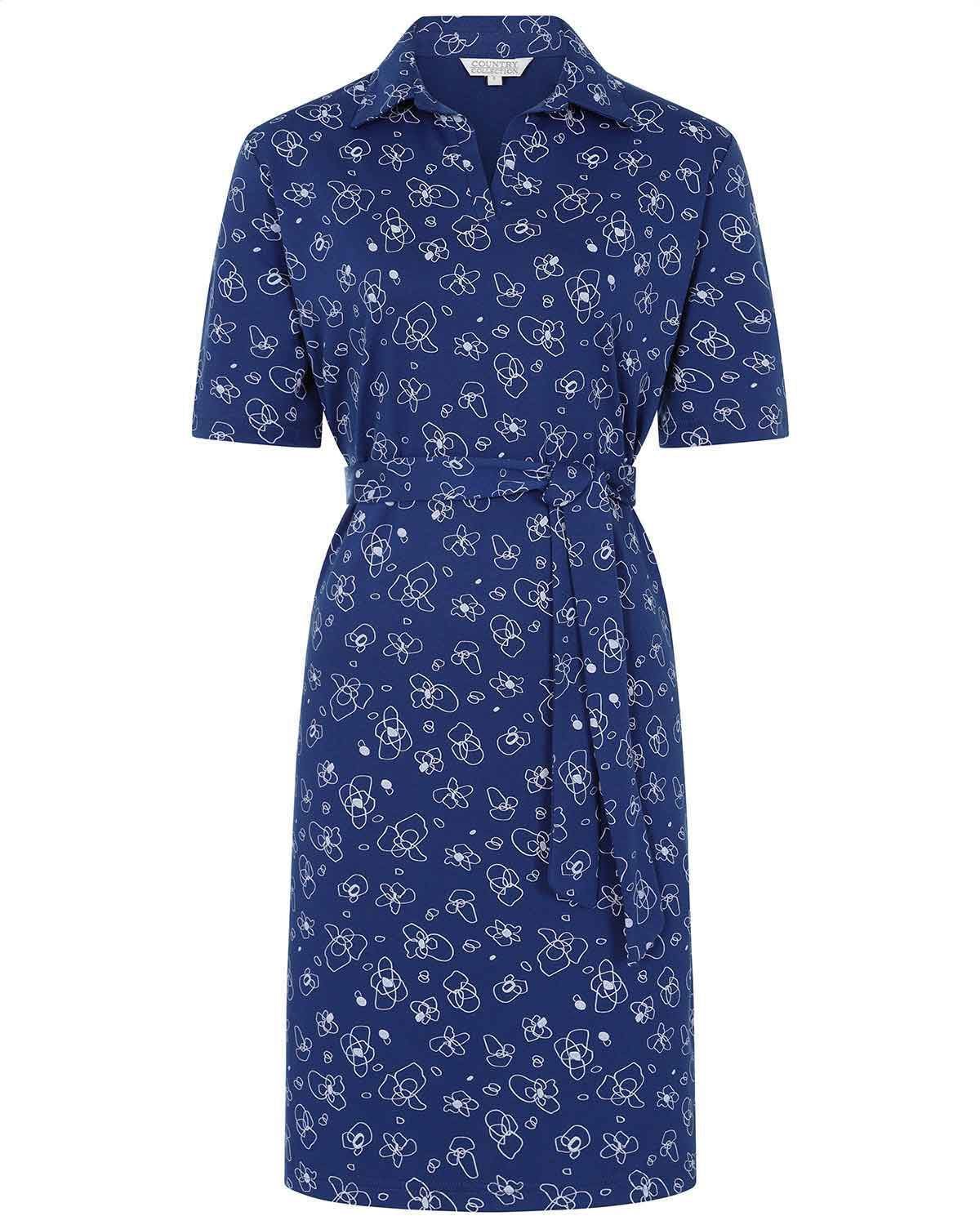 Floral Print Cotton Mix Pull On Short Sleeve Dress - Image 2 - Country Collection