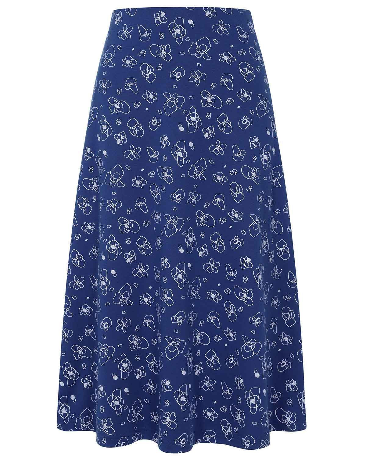 Floral Print Cotton Mix Pull On Skirt - Image 2 - Country Collection