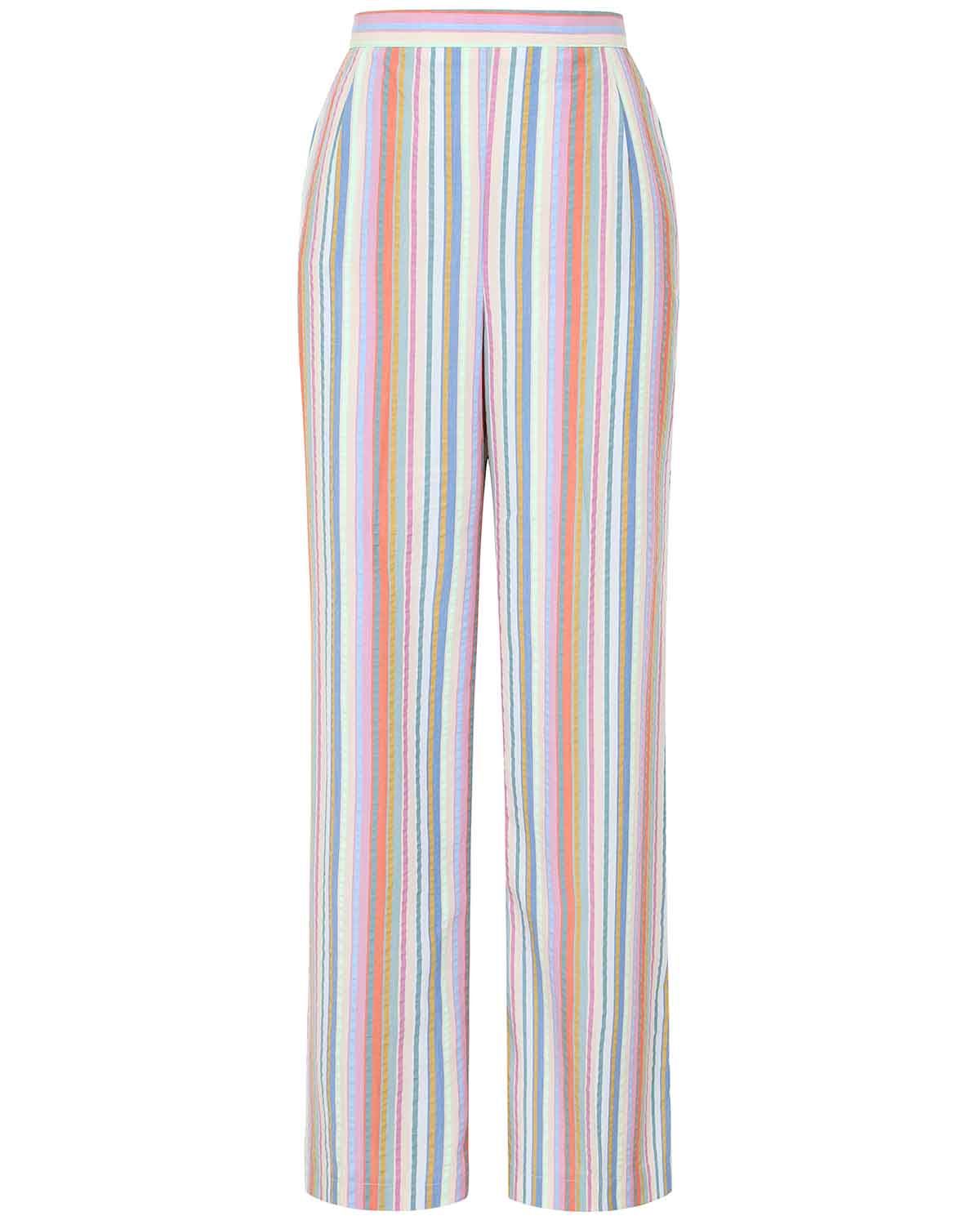 Lulu Pure Tencel Pull On Striped Trousers - Image 2 - Country Collection