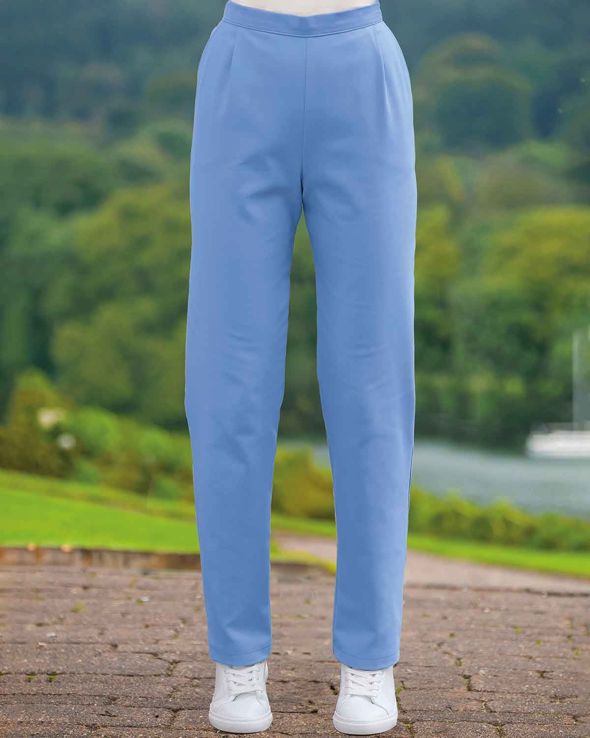 Easycare Pull On Trousers - Cornflower - Country Collection
