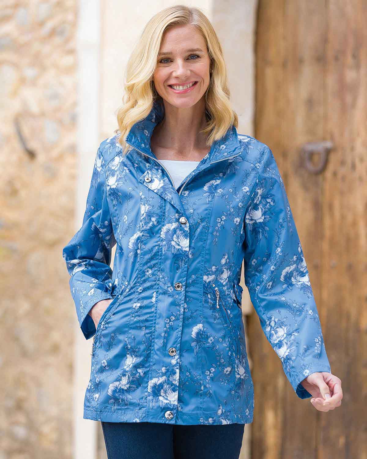 Alisa Floral Showerproof Coat - Country Collection