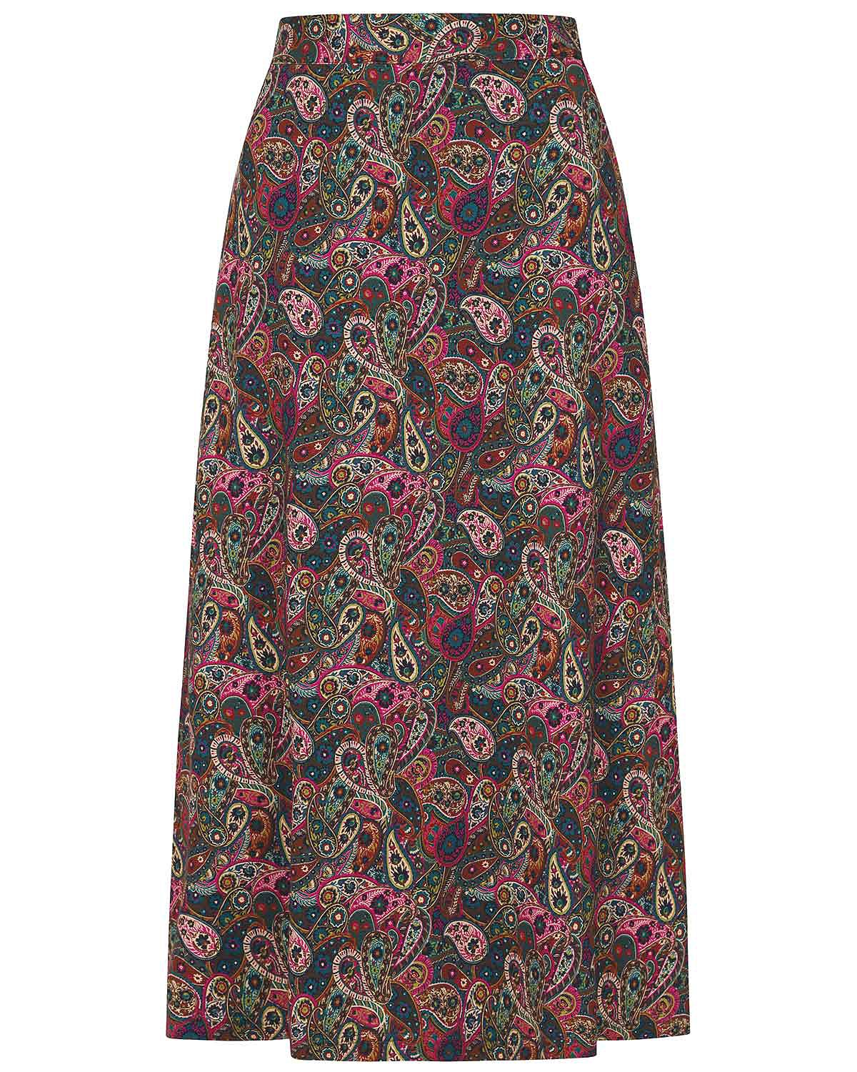 Rosalyn Patterned Viscose Pull On Skirt - Image 3 - Country Collection