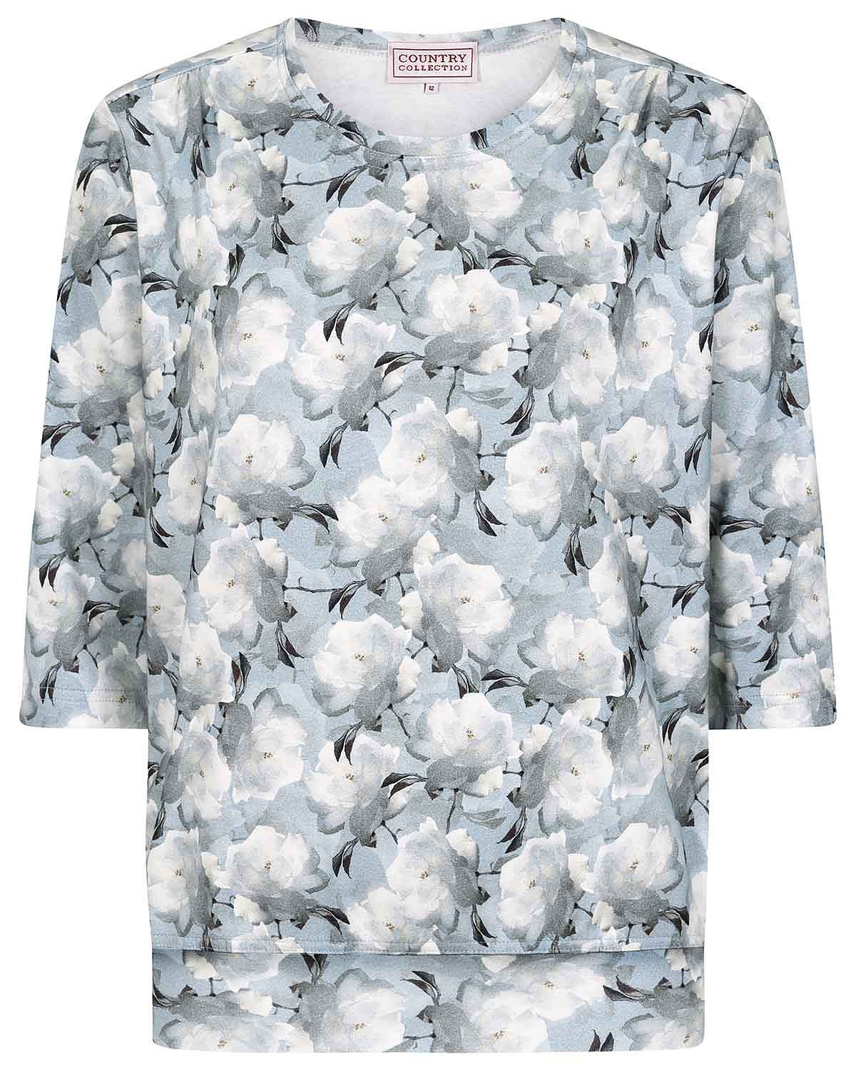 Frankie Floral 3/4 Sleeve Blouson Top - Image 3 - Country Collection
