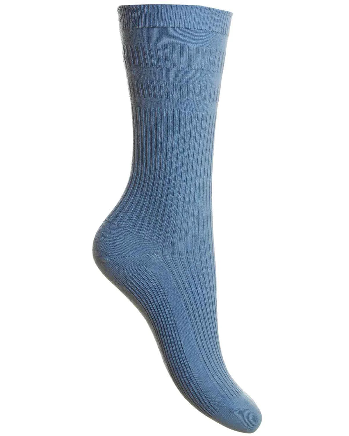 Ladies Cotton-Rich Socks - Denim Marl