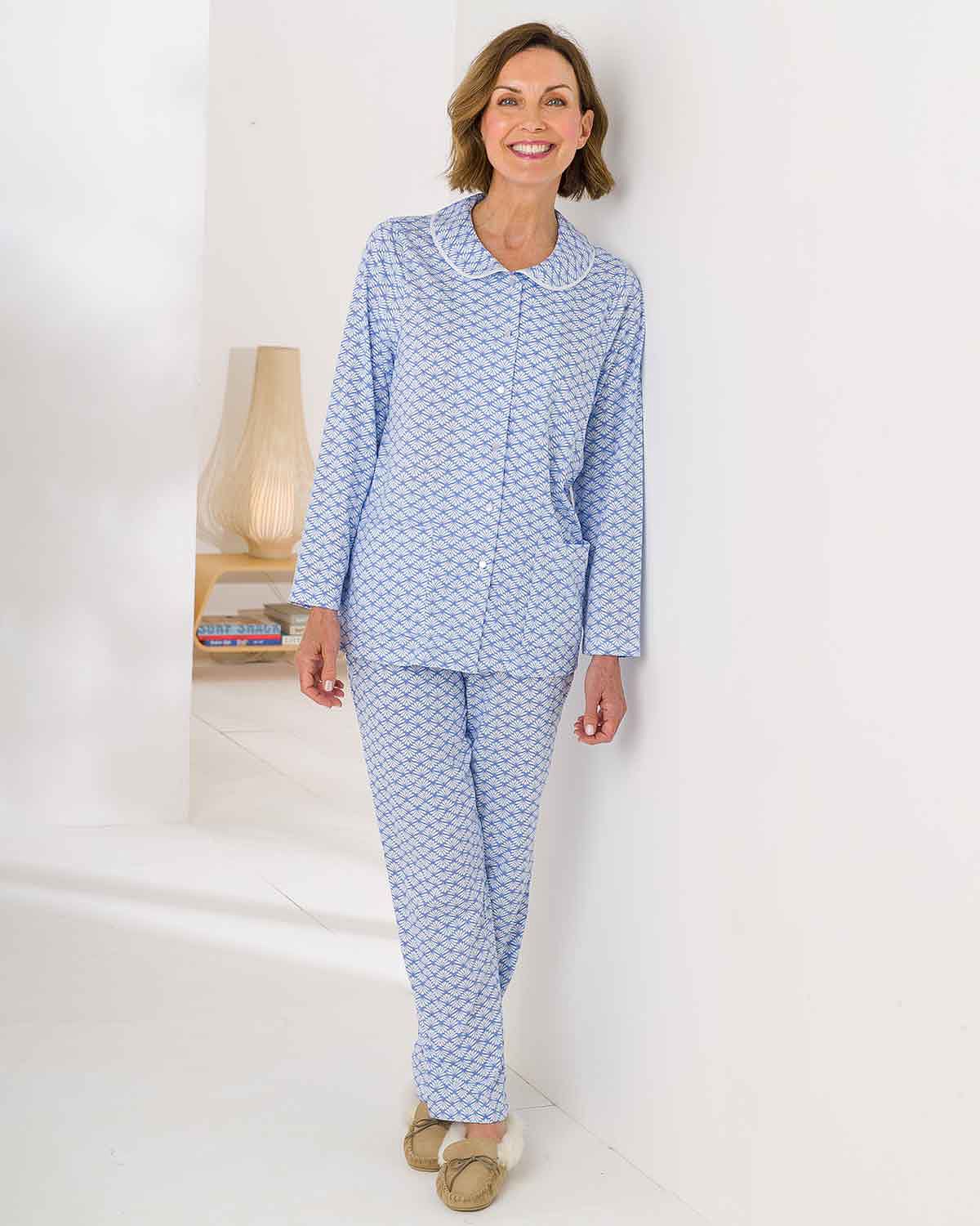 Jemma Patterned Long Sleeve Pyjamas | Country Collection