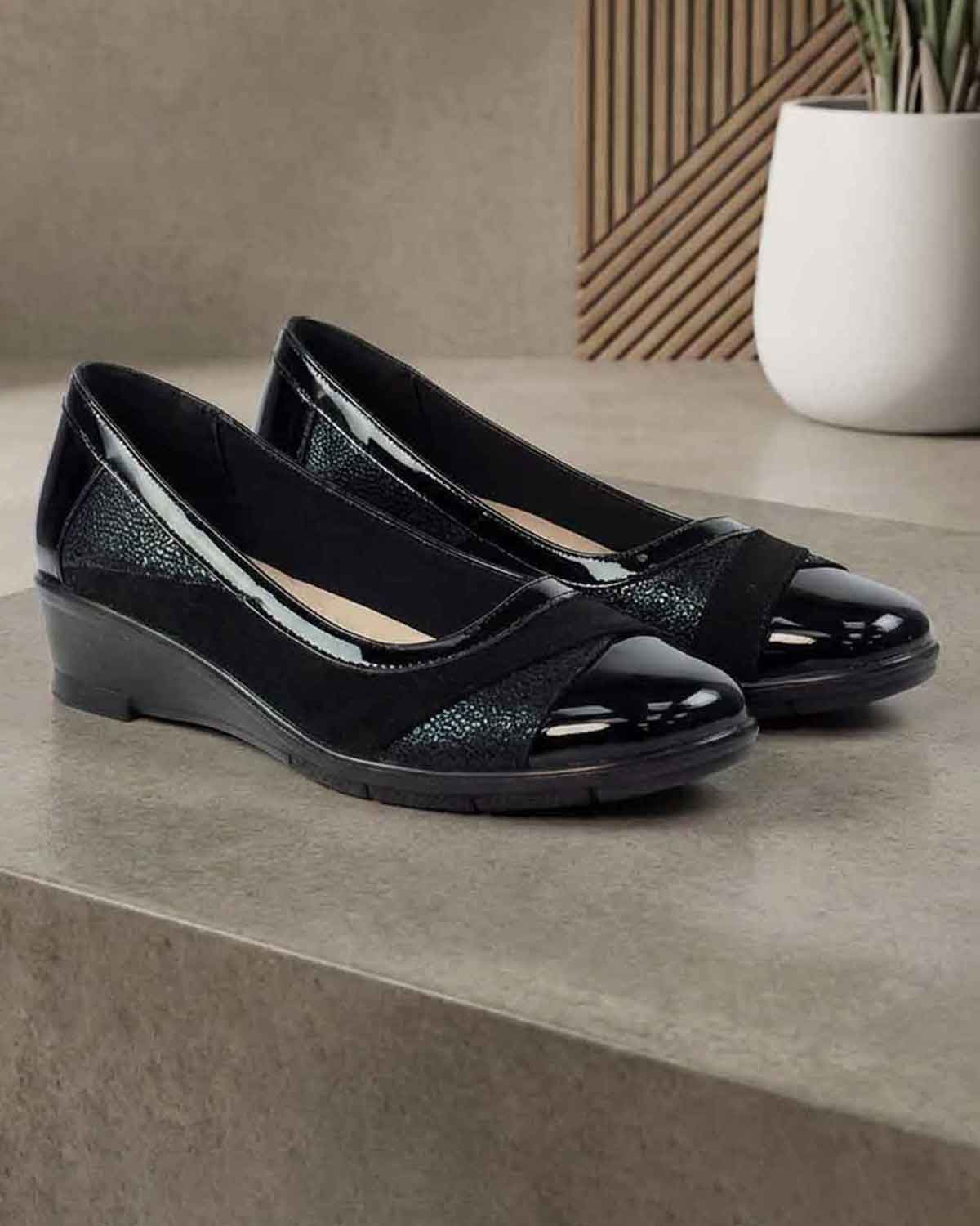 Lunar Slip On Marian Ladies Shoe - Black - Country Collection