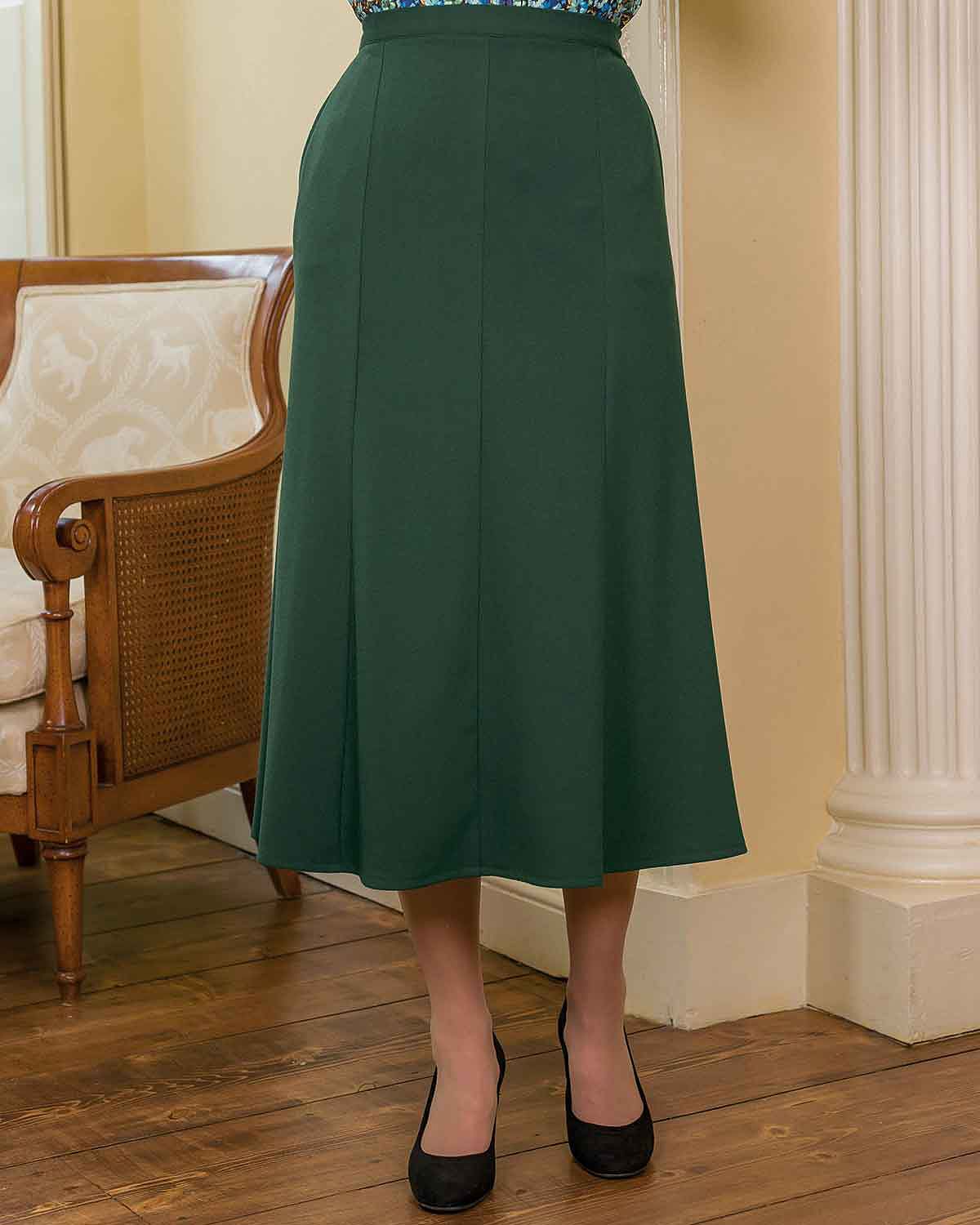 Kimberley Green A Line Pull On Skirt - Country Collection