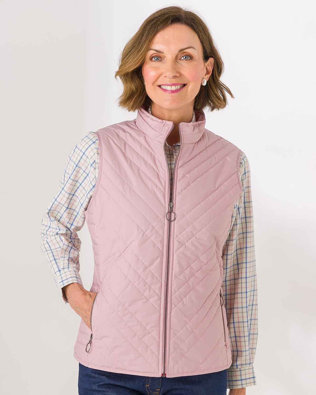 Quilted Padded Gilet - Nougat - Country Collection