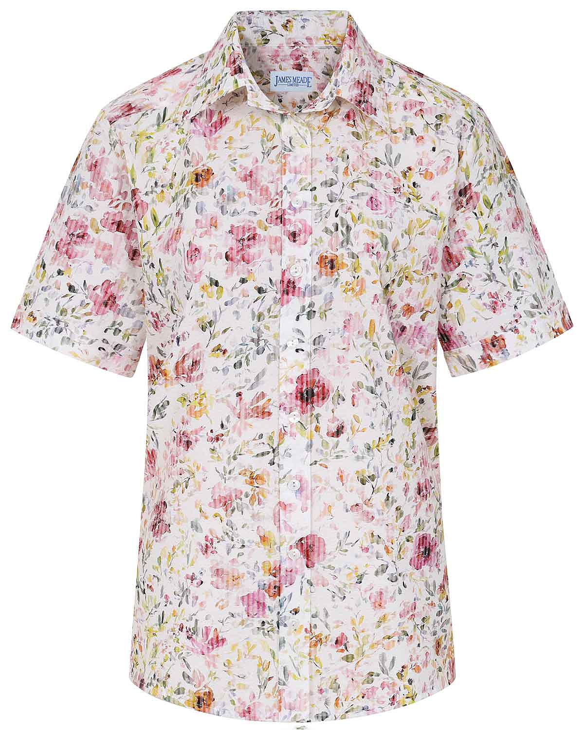 Eedie Floral Pure Cotton Short Sleeve Blouse - Image 3 - Country Collection