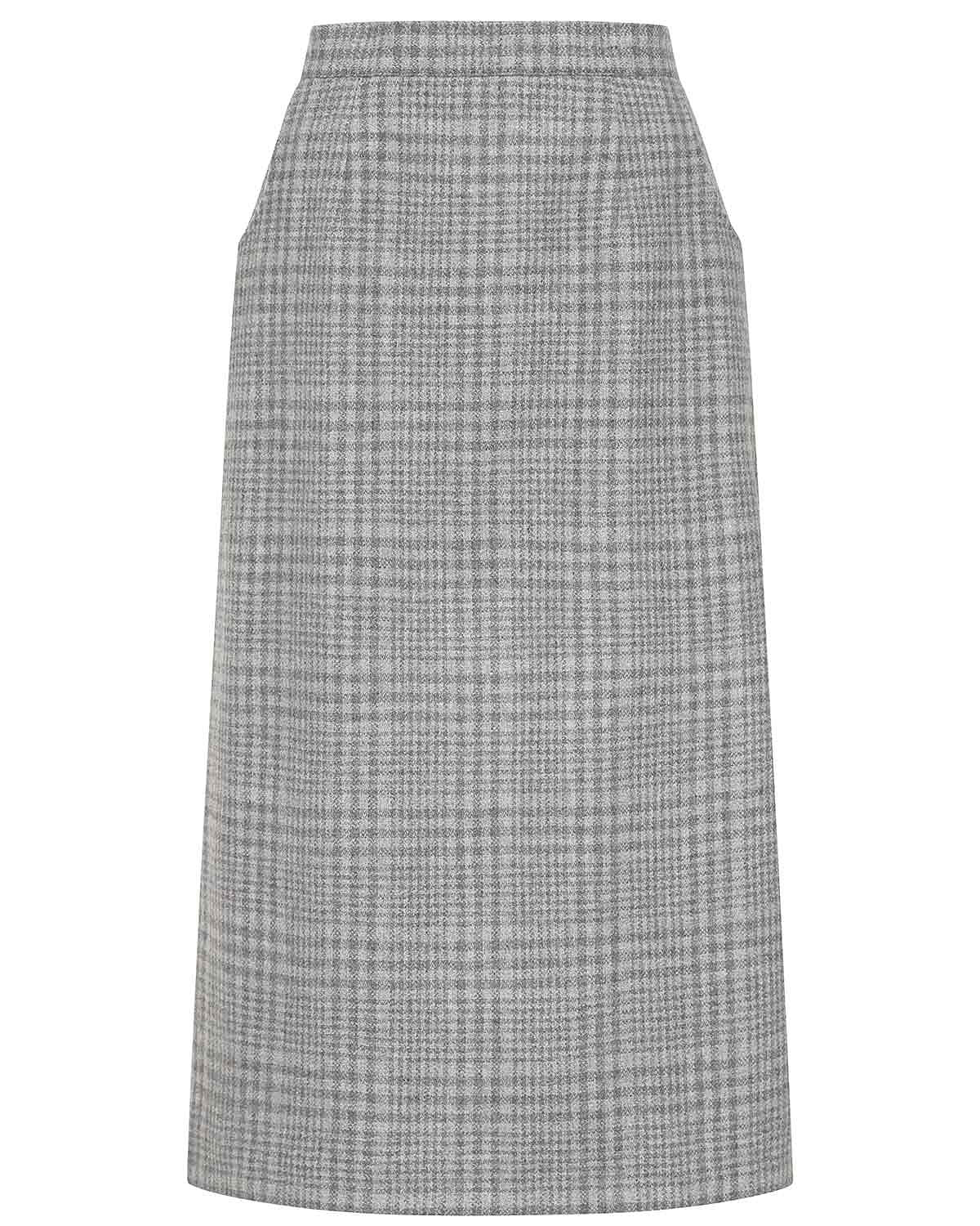 Glendale Checked Wool Blend Skirt - Image 3 - Country Collection
