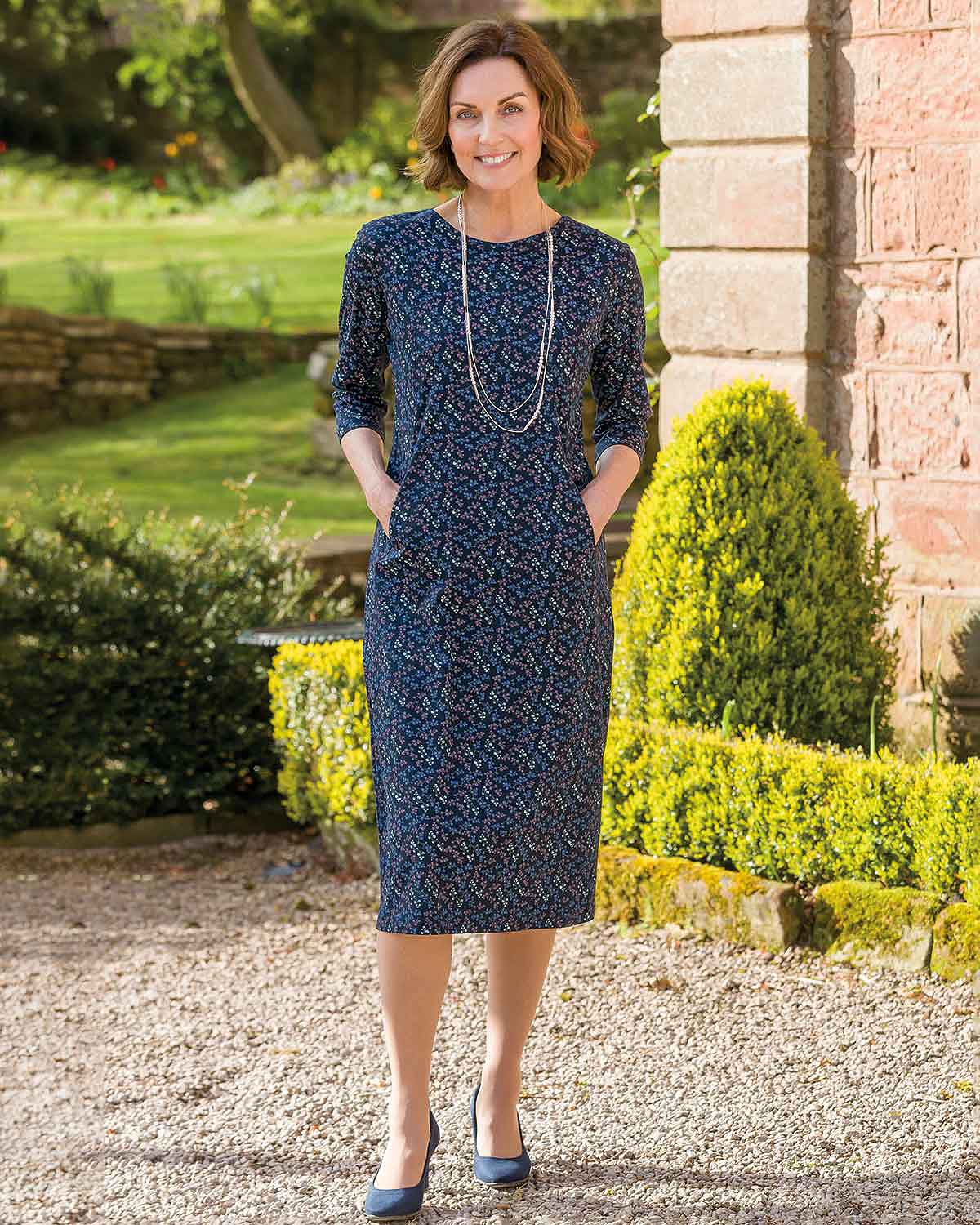 Loki Silky Cotton Pull On 3/4 Sleeve Dress - Image 2 - Country Collection