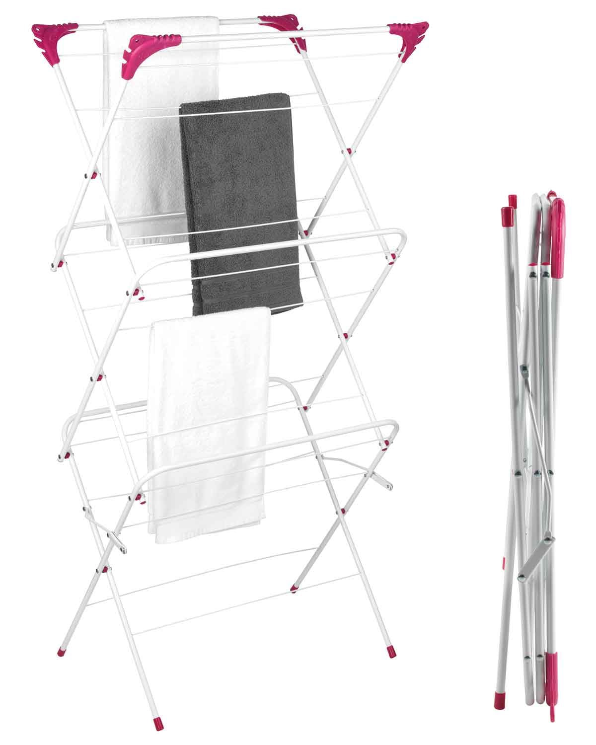 Kleeneze Three Tier Foldable Clothes Airer - Image 2 - Country Collection