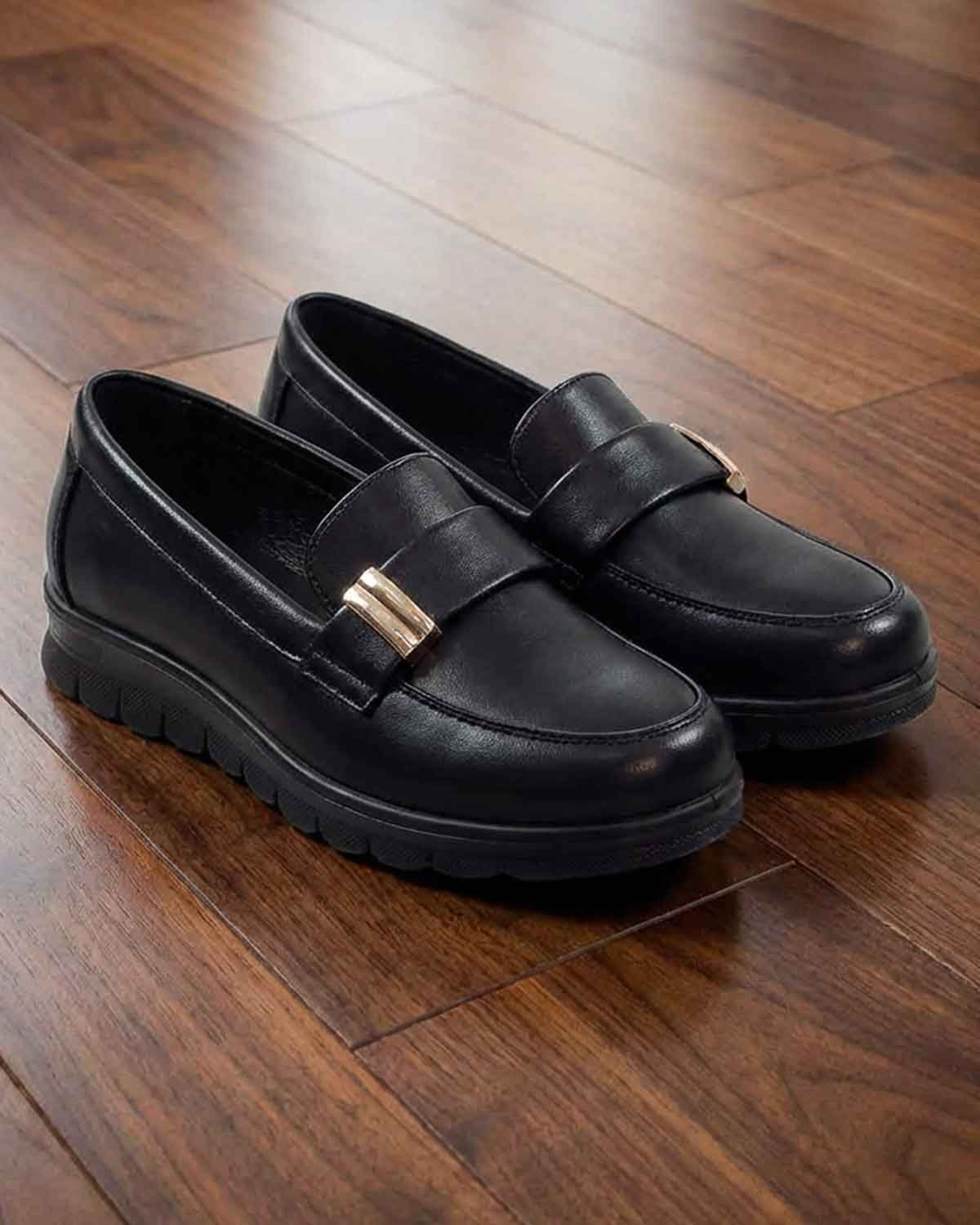 Lunar Slip On Salma Ladies Shoe - Black - Country Collection