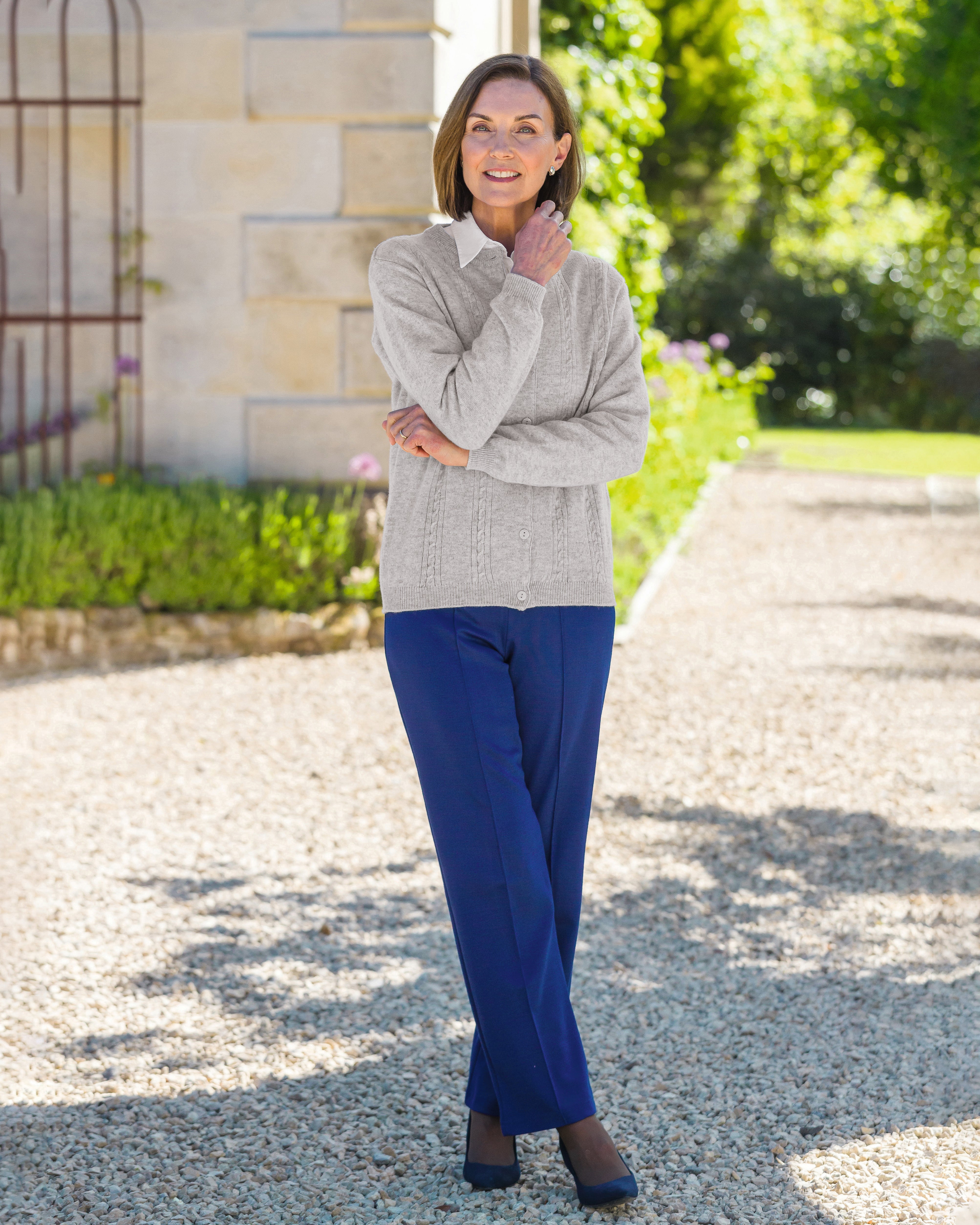 Ladies’ Isla Wool Blend Pull-On Trousers – Cobalt