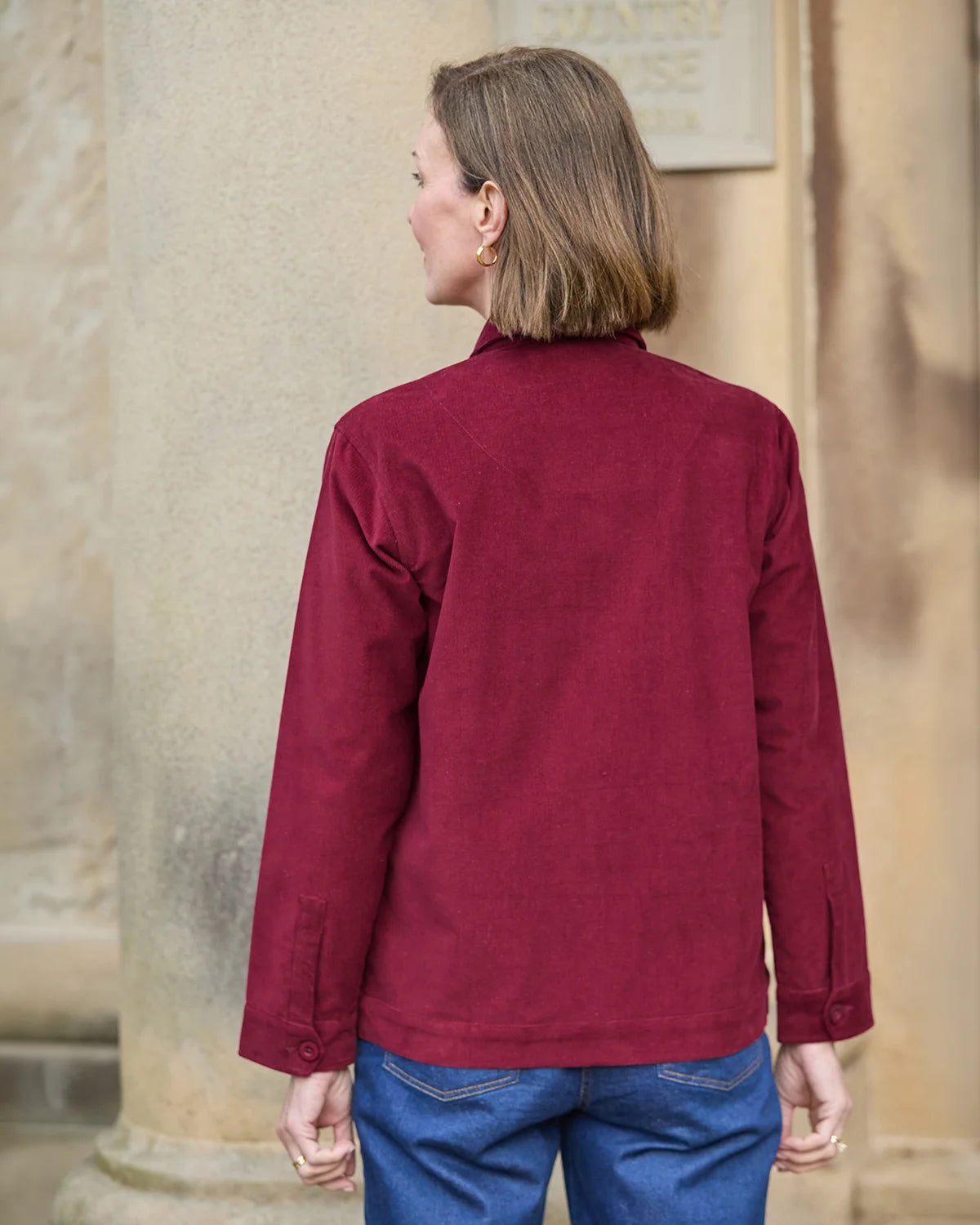 Kinsley Claret Needlecord Jacket