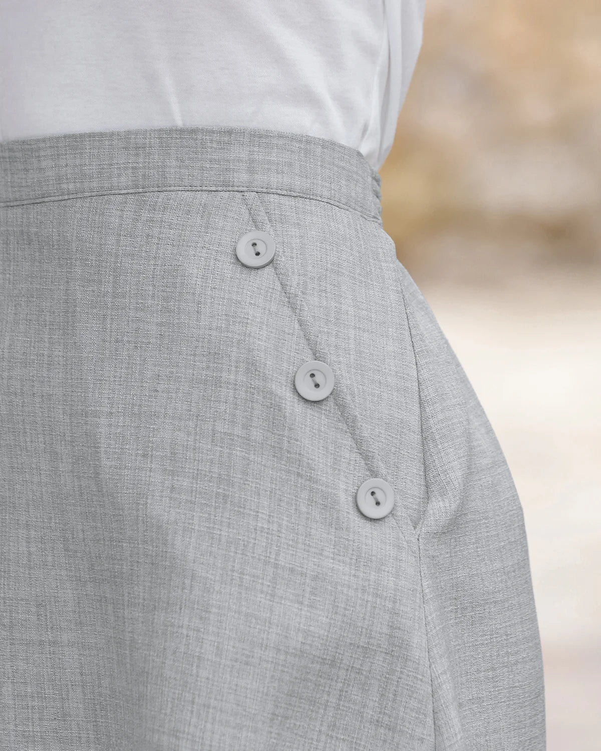 Ladies’ Zoe Easycare A-Line Skirt – Silver